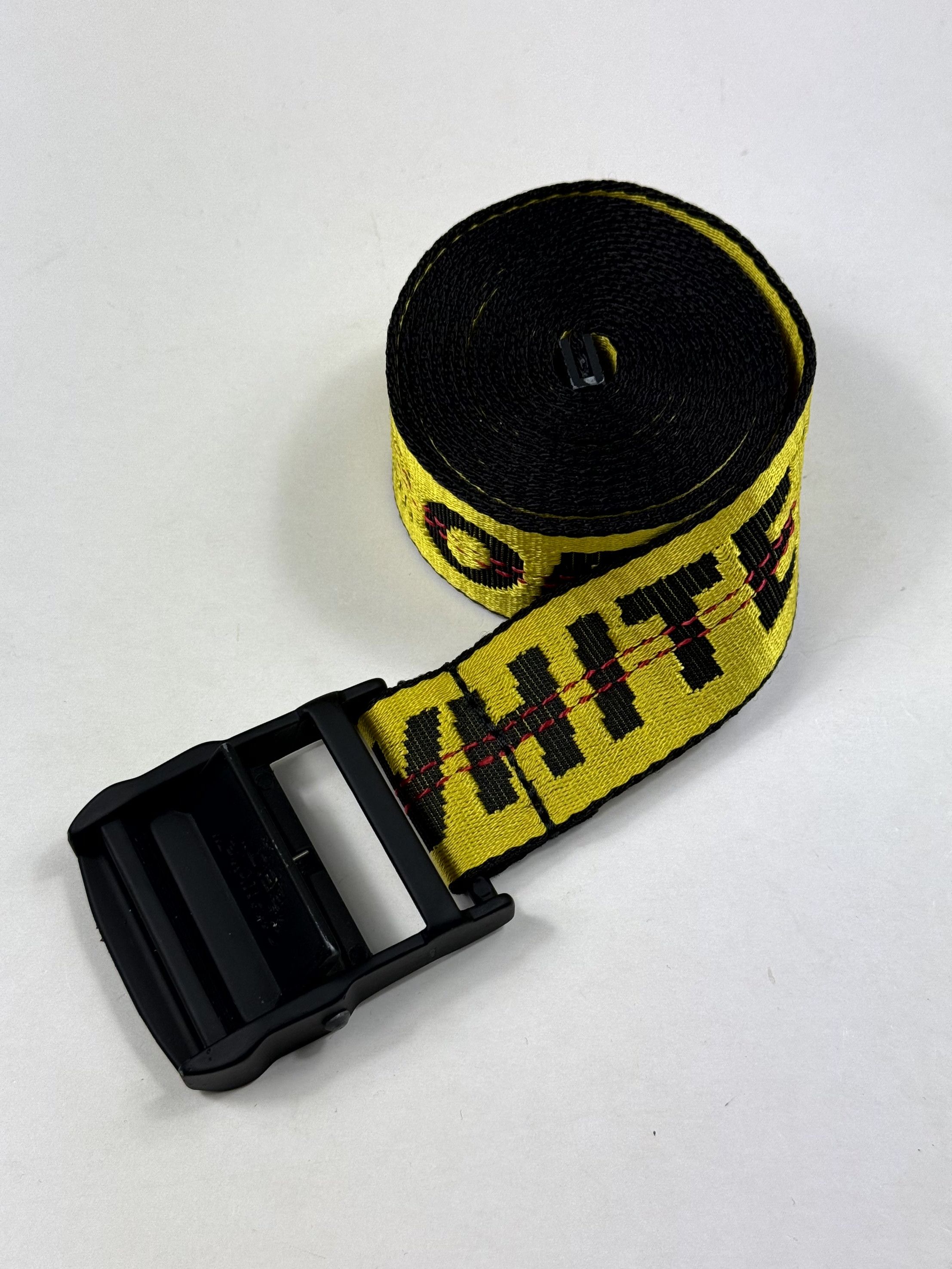 Off White Virgil Abloh Off White Classic Yellow Industrial Logo Belt Grailed