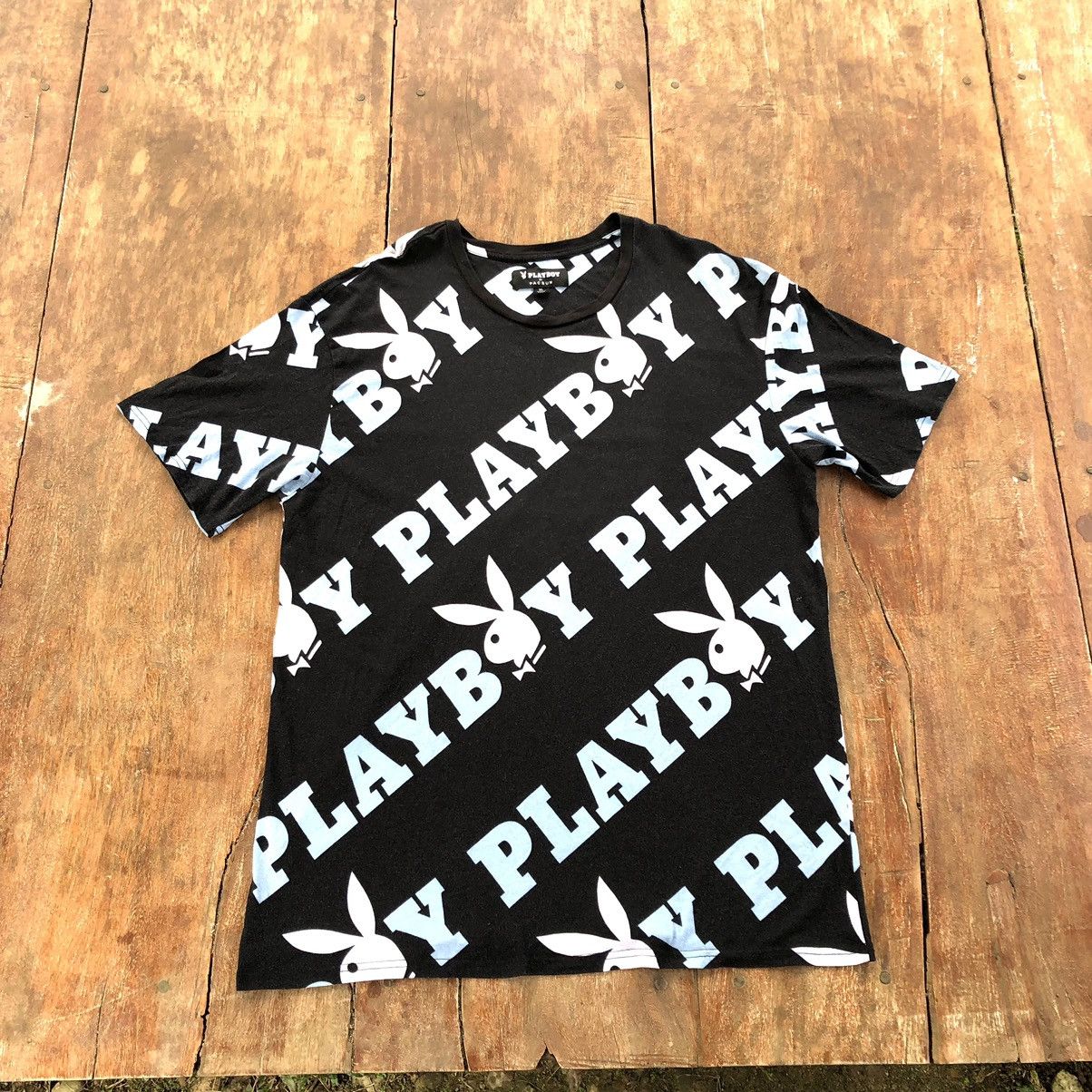Playboy Vintage Thrashed Faded Playboy Rare T Shirt Size US L / EU 52-54 / 3 - 1 Thumbnail