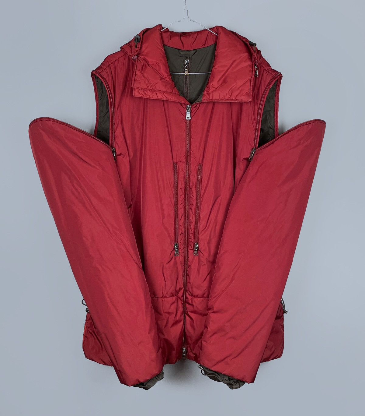 Prada Vintage 90s PRADA Red Tab Transformer Ski Zip Hood Jacket 52 Size US L / EU 52-54 / 3 - 1 Thumbnail