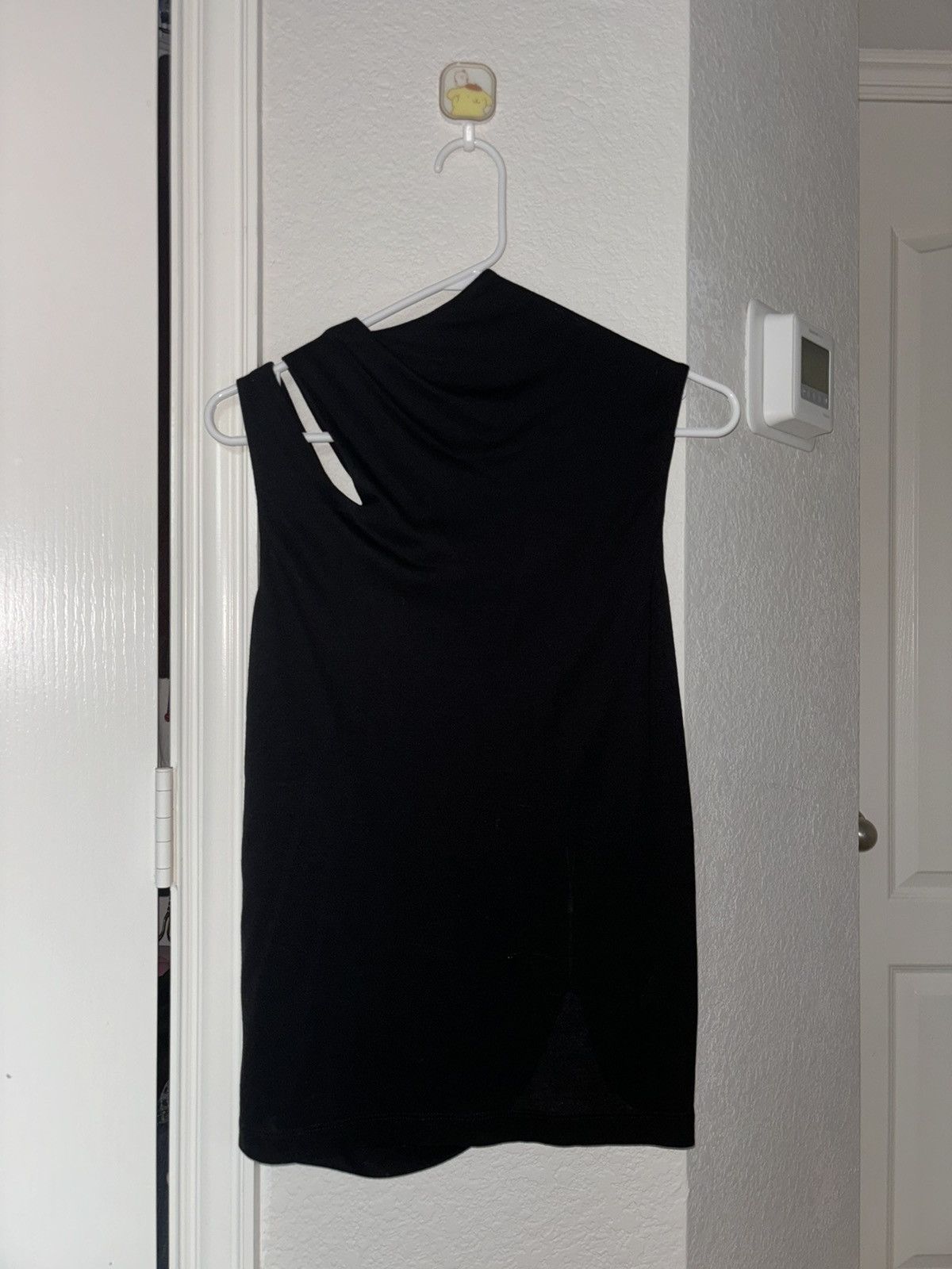 image of Helmut Lang Tie Neck Tank Top in Black, Women's (Size Medium)