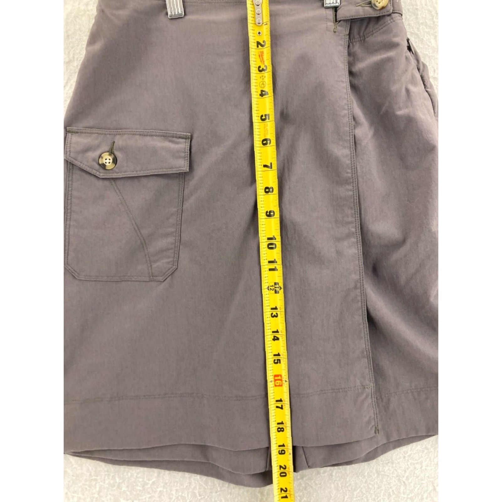 Vintage Columbia GRT Hiking Skirt Womens Small Gray Lined Belted Casual Outdoors Size 28" / US 6 / IT 42 - 4 Thumbnail