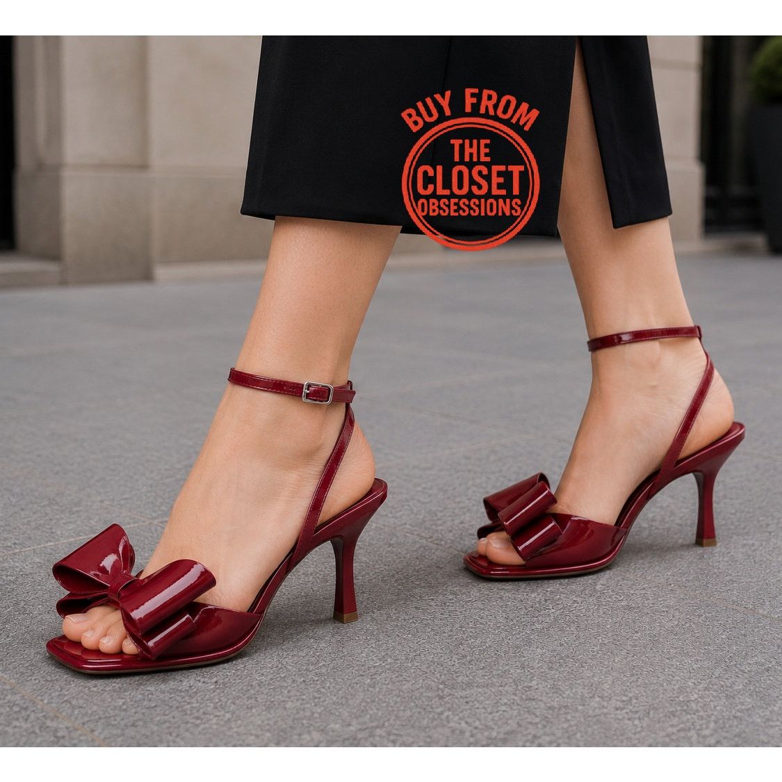 Zara LAST ONE! ZARA Red Bow Heels NWT Size US 8 / IT 38 - 2 Thumbnail