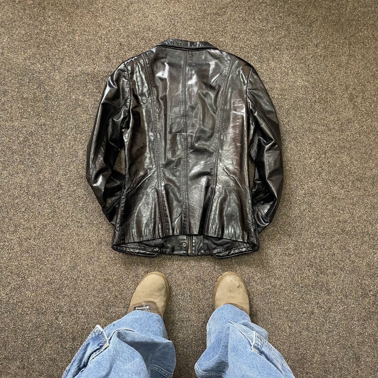 Genuine Leather Vintage Y2K Leather Jacket Biker Punk Opium BALENCIAGA Style Size XL / US 12-14 / IT 48-50 - 5 Thumbnail