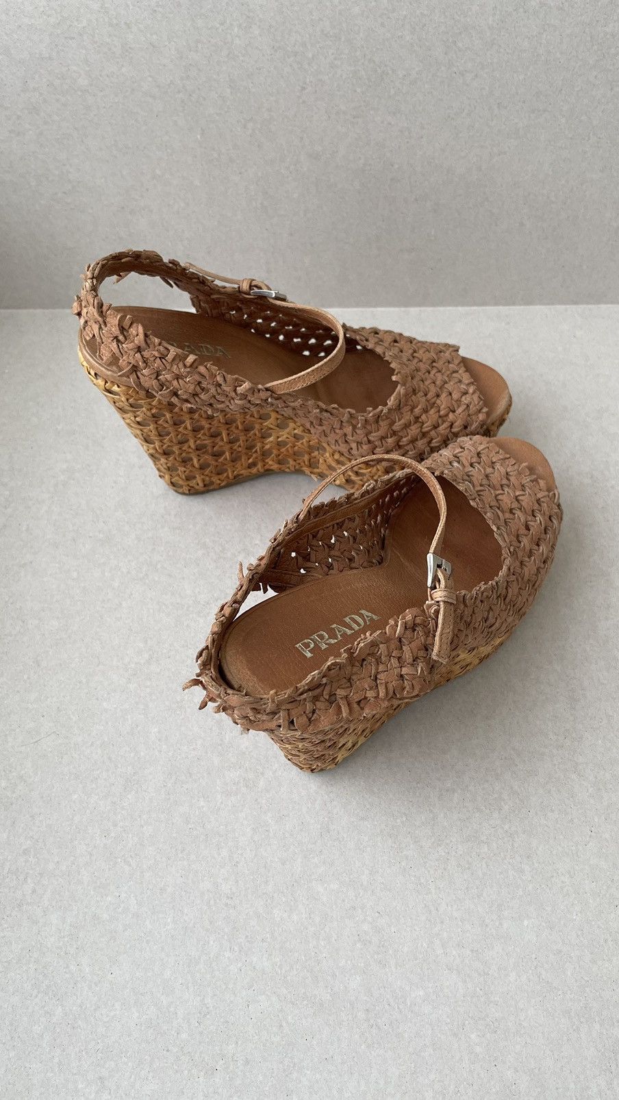Prada × Vintage prada leather platform Size US 7 / IT 37 - 5 Thumbnail