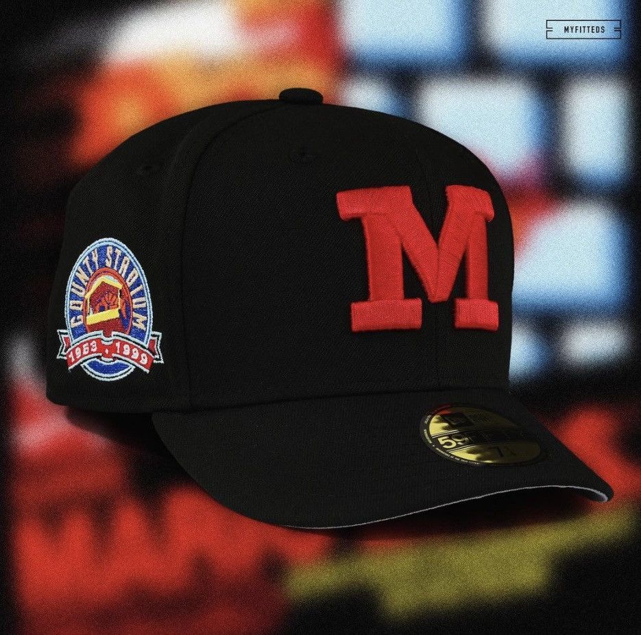 image of Myfitteds Milwaukee Brewers County Stadium Patch Size in Black, Men's