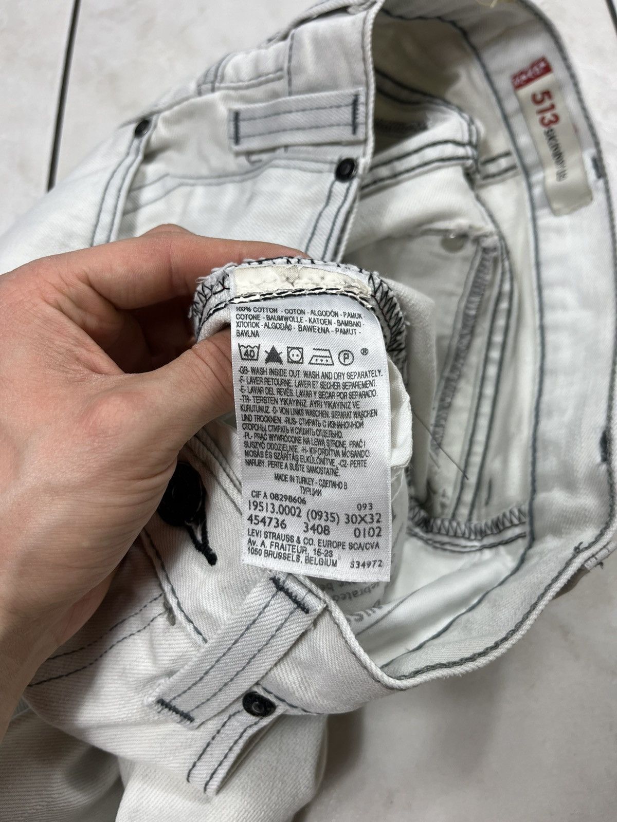 Designer × Levi's × Vintage Vintage Levi’s 513 skinny leg zip pockets denim jeans pants Size US 30 / EU 46 - 24 Thumbnail