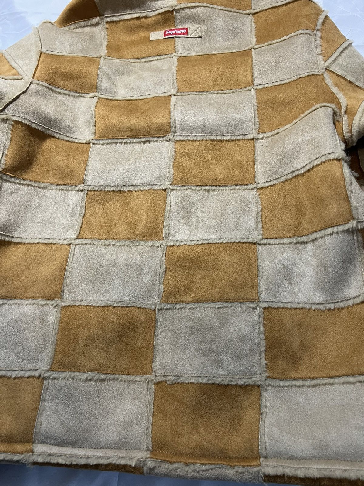Supreme Supreme 2020 Faux Suede Patchwork Hooded Jacket Brown Size M Size US M / EU 48-50 / 2 - 10 Thumbnail