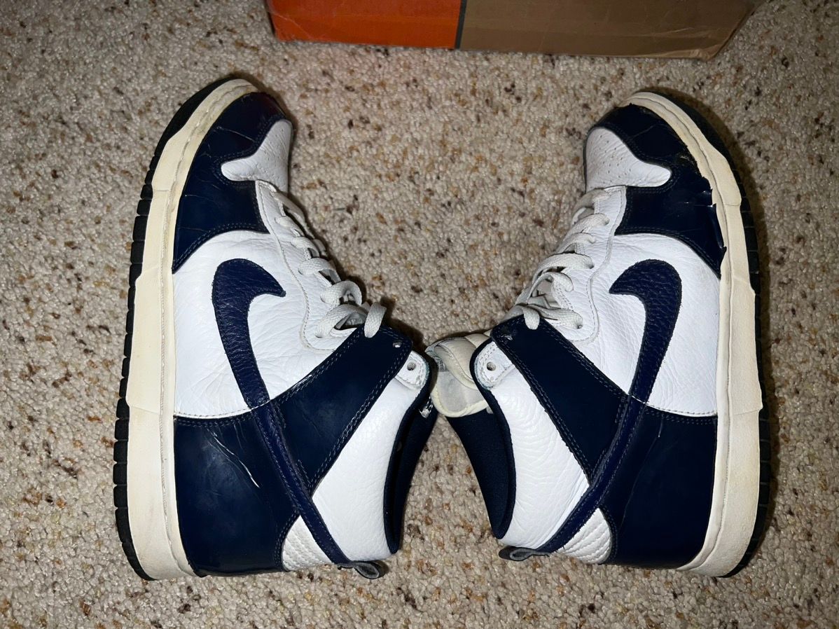 Nike Nike Dunk High White/Midnight Navy Vintage 2002 Size US 9 / EU 42 - 7 Preview