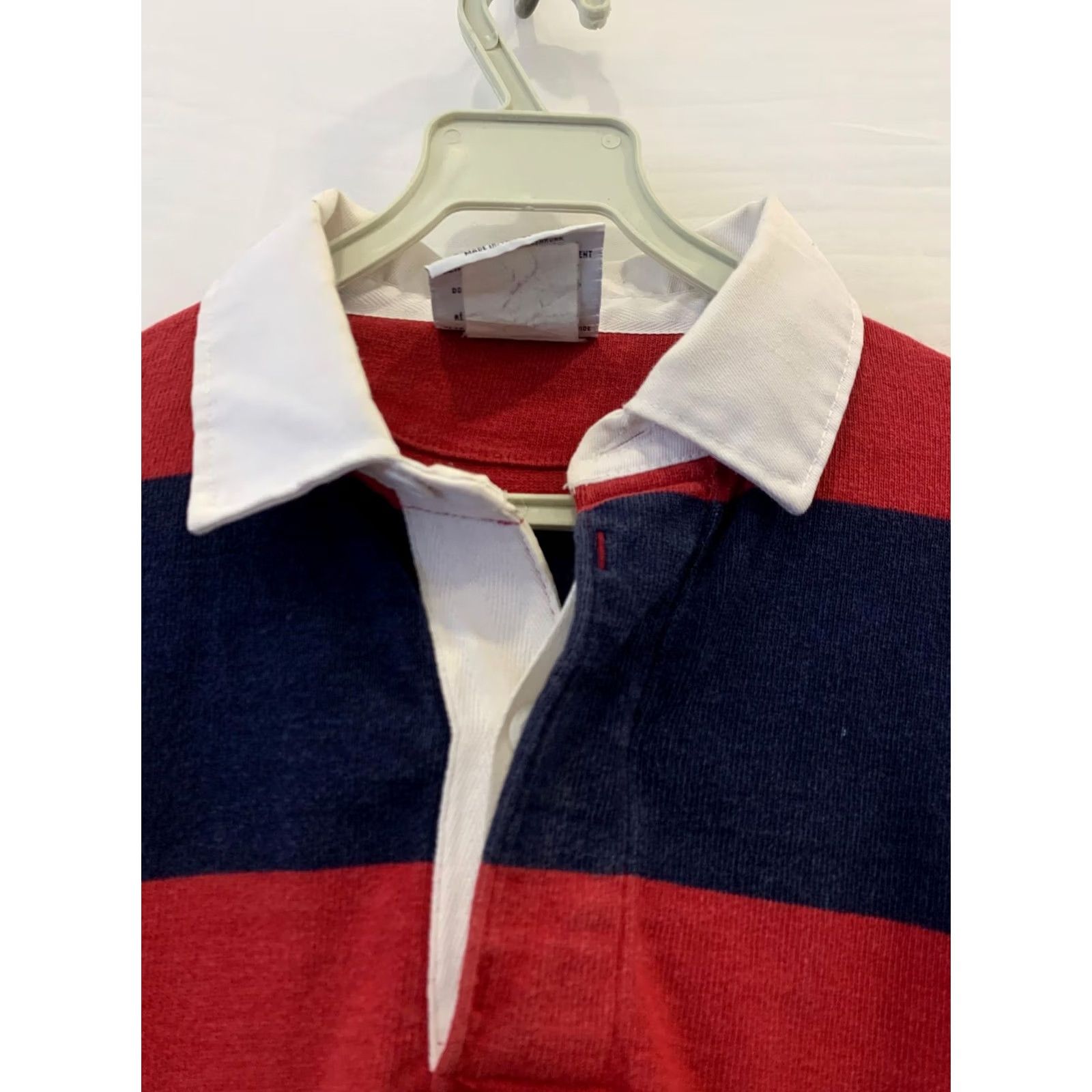 Barbarian Barbarian Rugby Wear Shirt Mens S Red Navy Striped Canada Cotton Rugby #126 Size US S / EU 44-46 / 1 - 7 Thumbnail