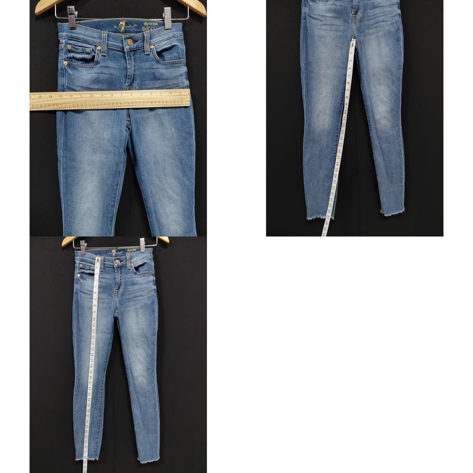 7 For All Mankind 7 for all mankind The Ankle Skinny Jeans Blue Denim Size 24 Women Size 42" / US 20 - 9 Thumbnail