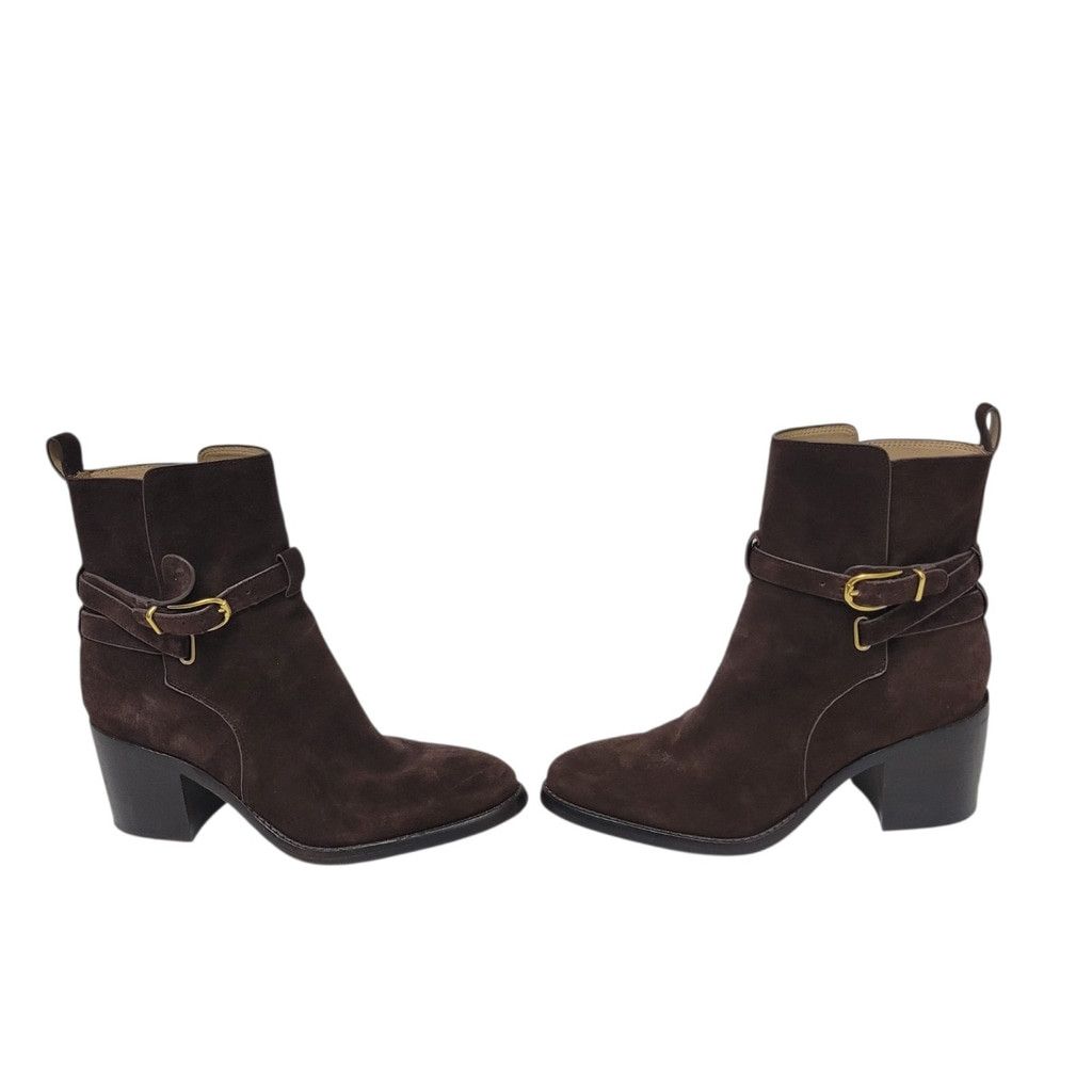 Veronica Beard VERONICA BEARD Women's Sohelia Suede Ankle Brown Bootie CHEL Size US 8.5 / IT 38.5 - 2 Thumbnail