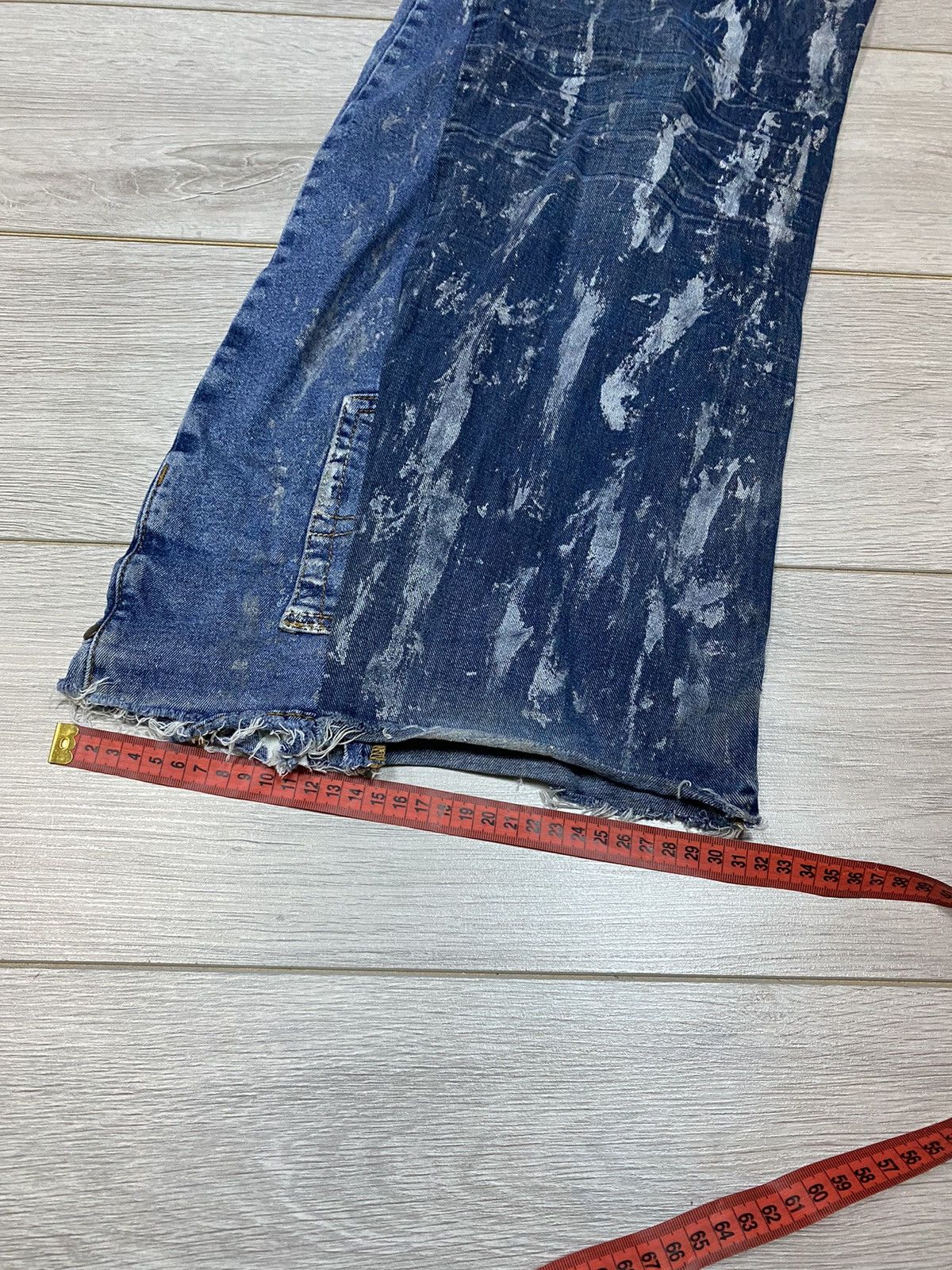 Vintage Jeans Dirty painted Pants patchwork crash thrasheddistressed Size US 35 - 12 Thumbnail