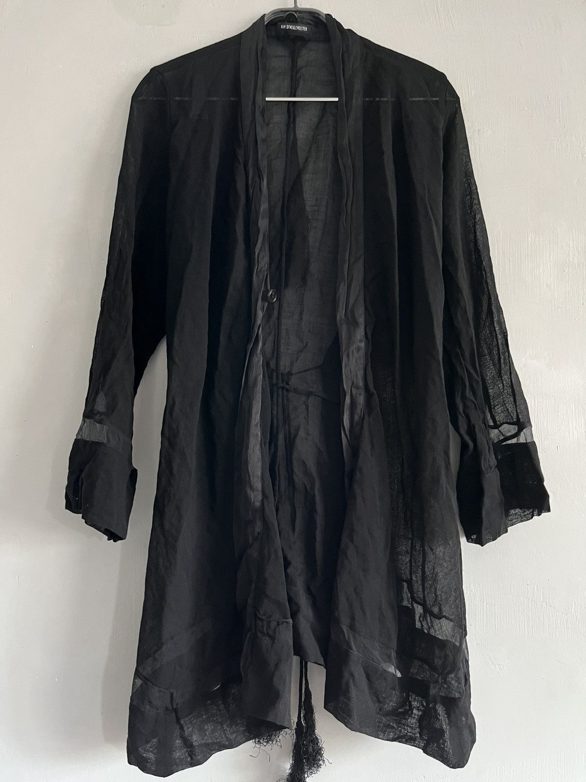 Ann Demeulemeester SS 2012 Wool Tassel Self Tie Cardigan