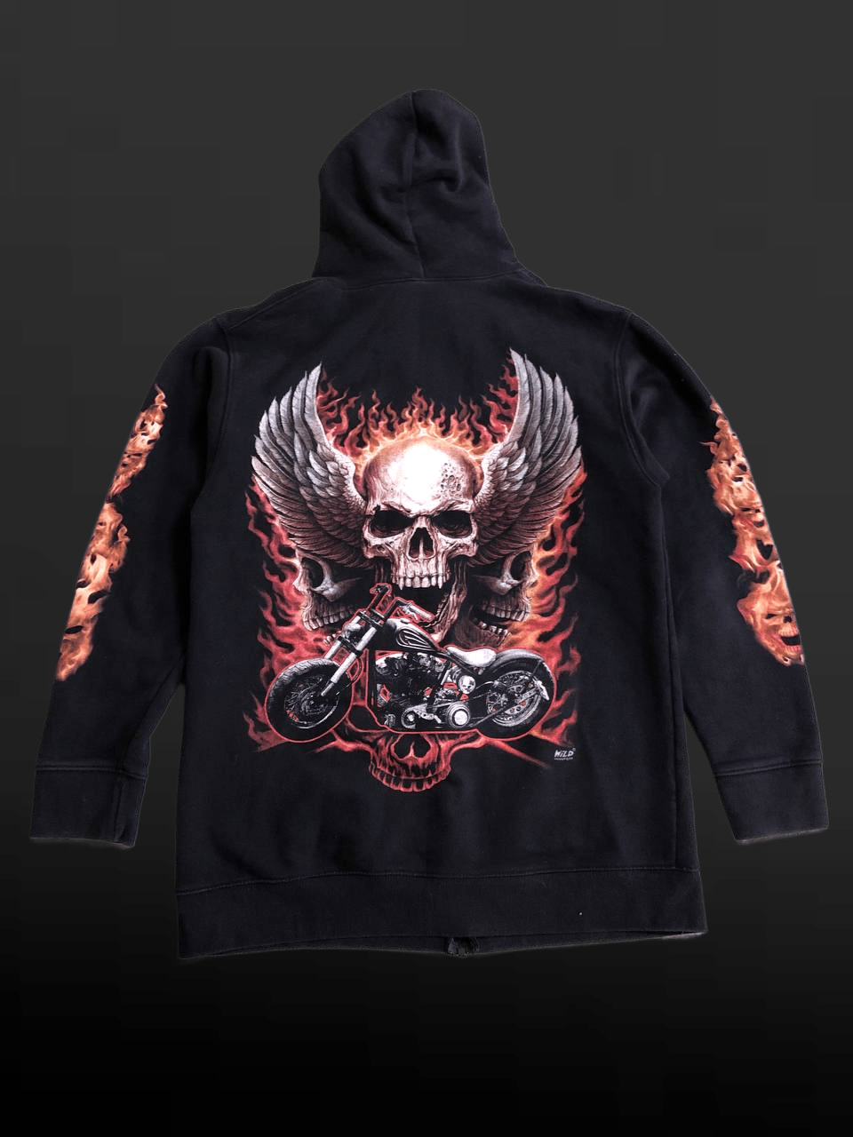 Vintage Wild Skull Hoodies Sweatshirt Vintage Graphic Pullover Size US L / EU 52-54 / 3 - 1 Thumbnail