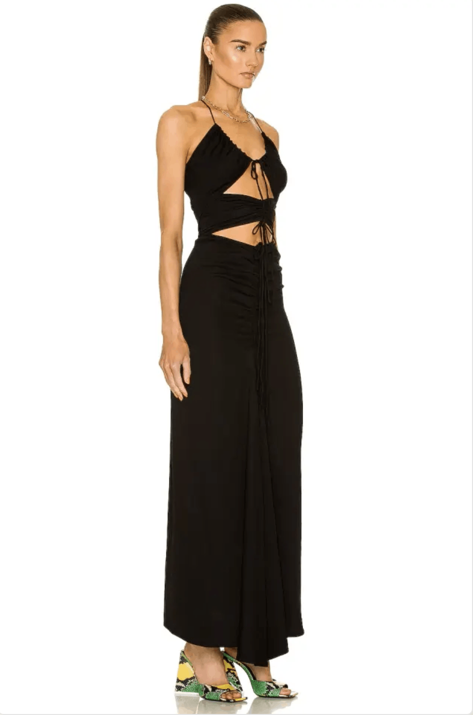 Christopher Esber Multi Panel Disconnect Ruched Halter Dress Size XS / US 0-2 / IT 36-38 - 4 Thumbnail