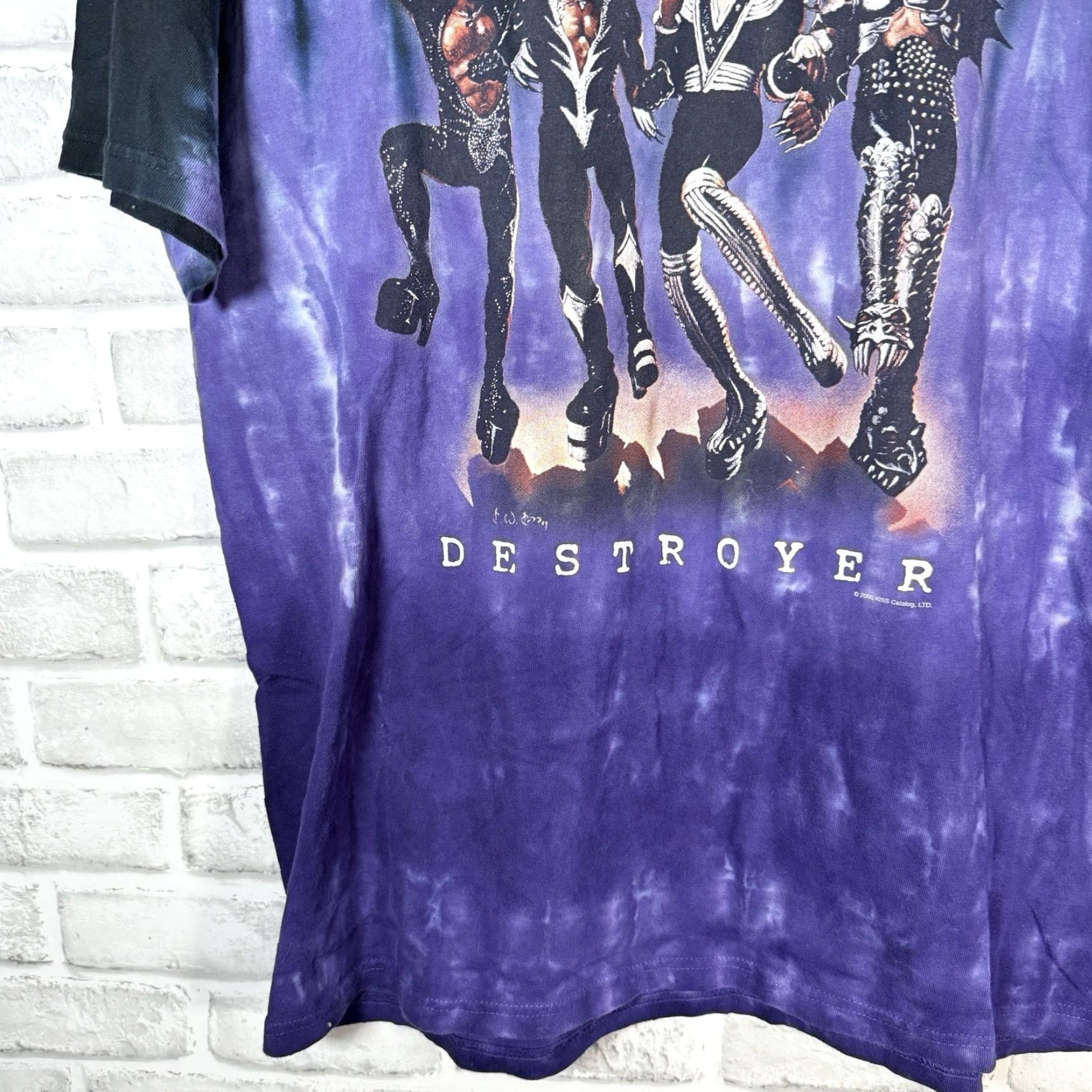 Liquid Blue VINTAGE Liquid Blue Black Tie Dye KISS Band Graphic Tee Mens Size L Size US L / EU 52-54 / 3 - 3 Thumbnail