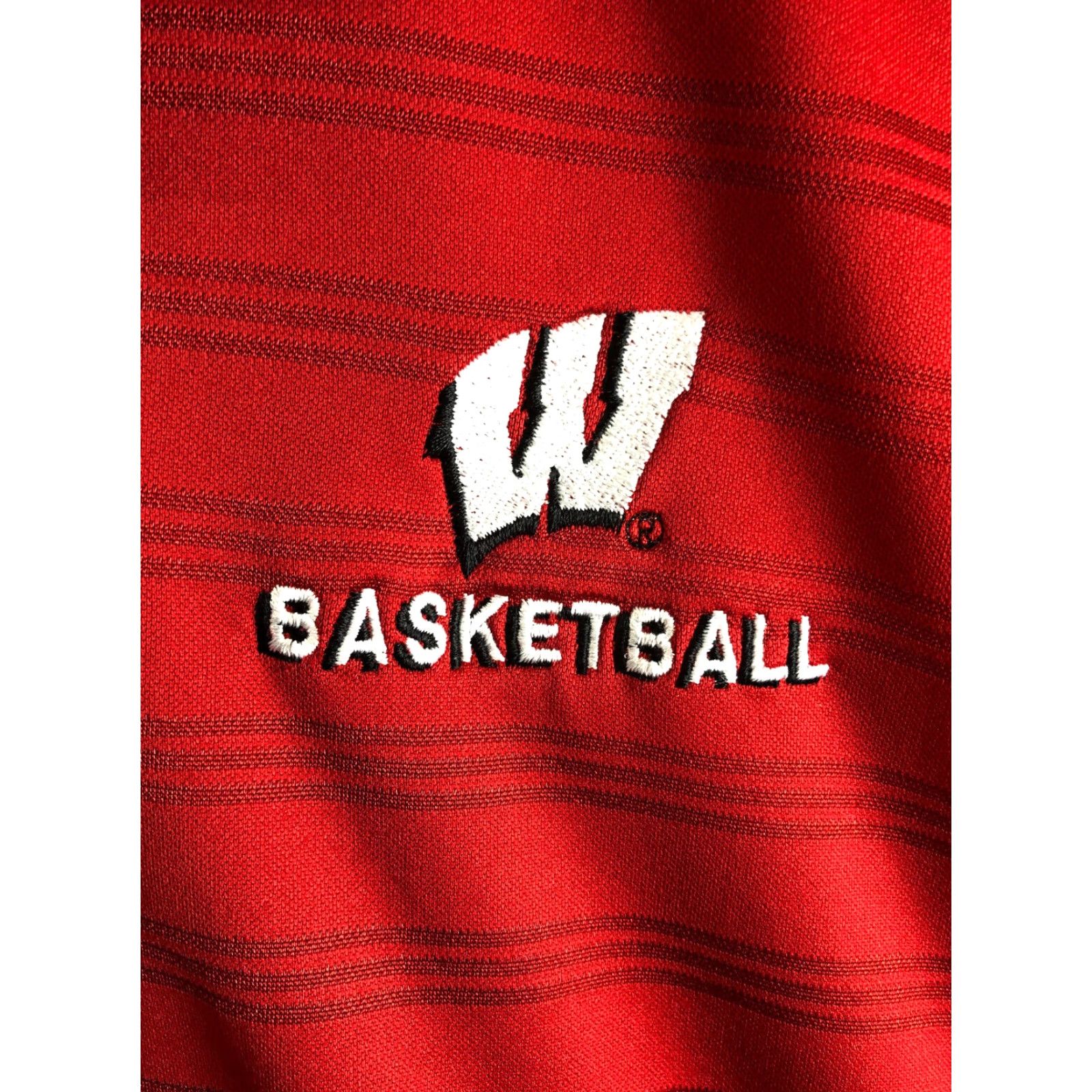 Adidas Adidas Polo Mens XL Red Short Sleeve Pullover Wisconsin Basketball Button Polo Shirt Mens XL Red Size US XL / EU 56 / 4 - 2 Thumbnail