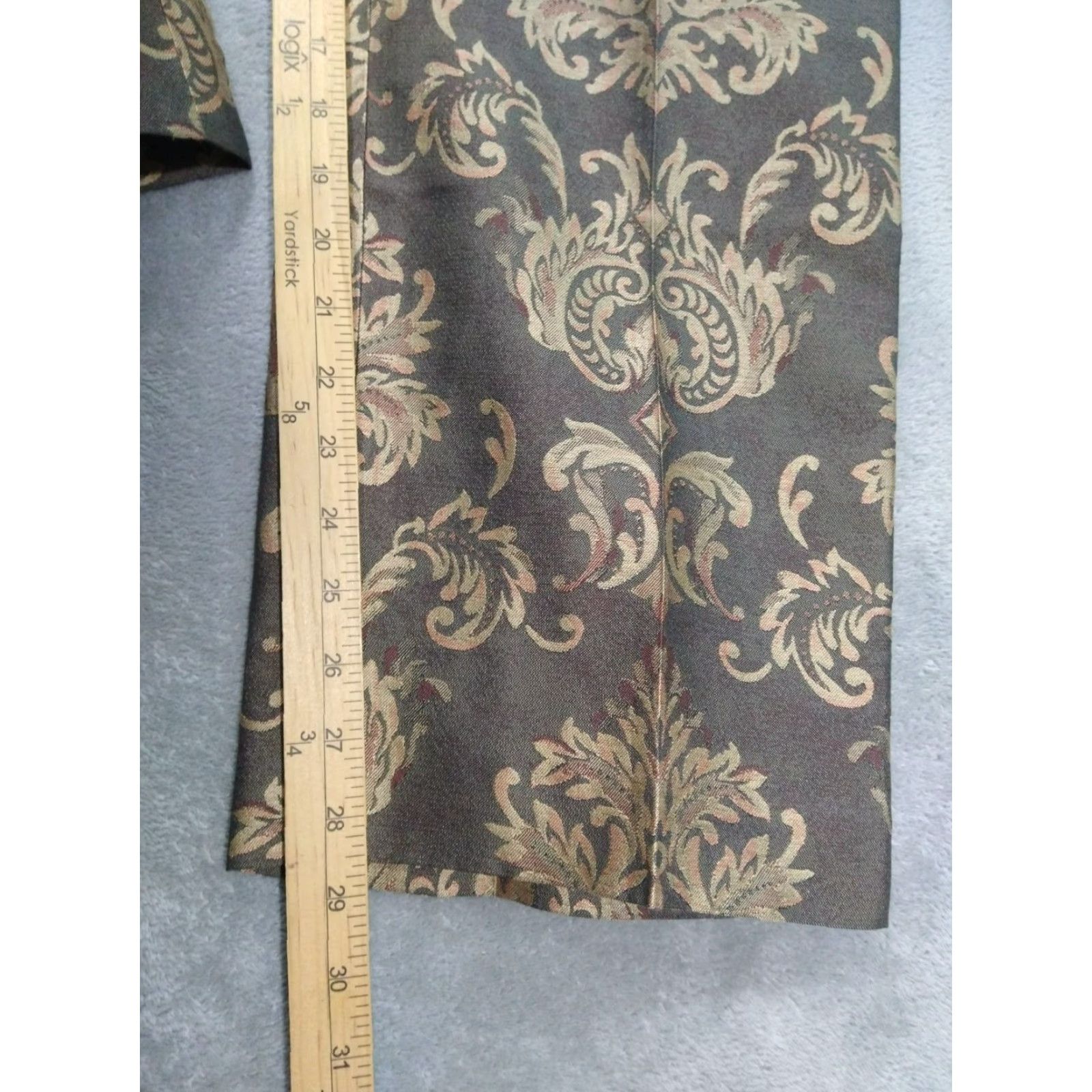 Talbots Talbots Pants Womens 14 Petite Brown Damask Silk Wool Jacquard Brocade Trouser Size 32" / US 10 / IT 46 - 5 Thumbnail