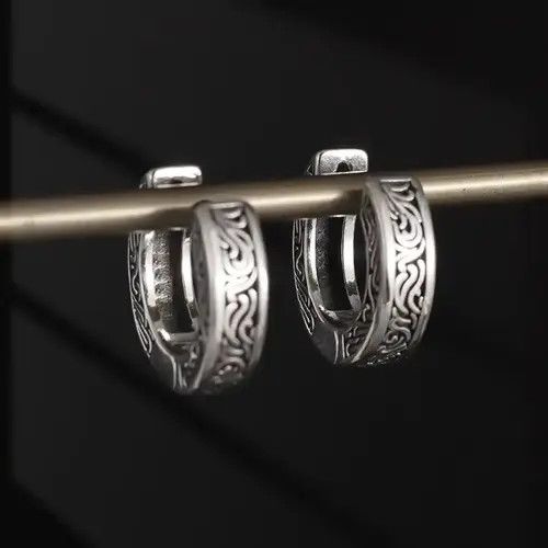 Japanese Brand × Sterling Silver Punk Totem Pattern Earring Size ONE SIZE - 2 Thumbnail
