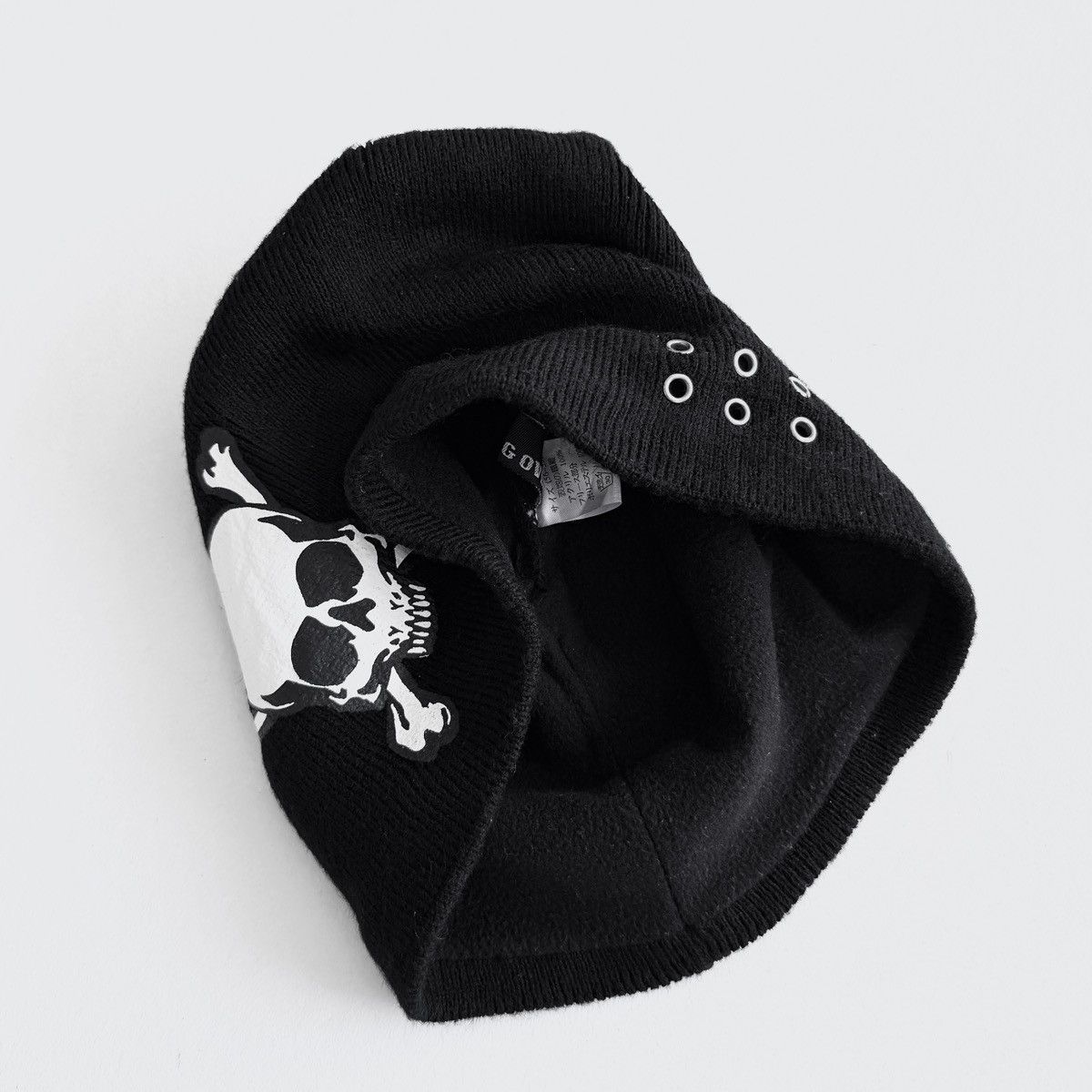Japanese Brand HANGOVER SKULL BEANIE HAT Size ONE SIZE - 6 Thumbnail