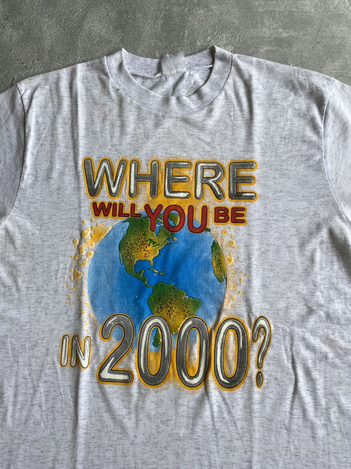 Vintage Vintage “Where Will You Be In 2000 ?” Shirt Size US L / EU 52-54 / 3 - 2 Thumbnail