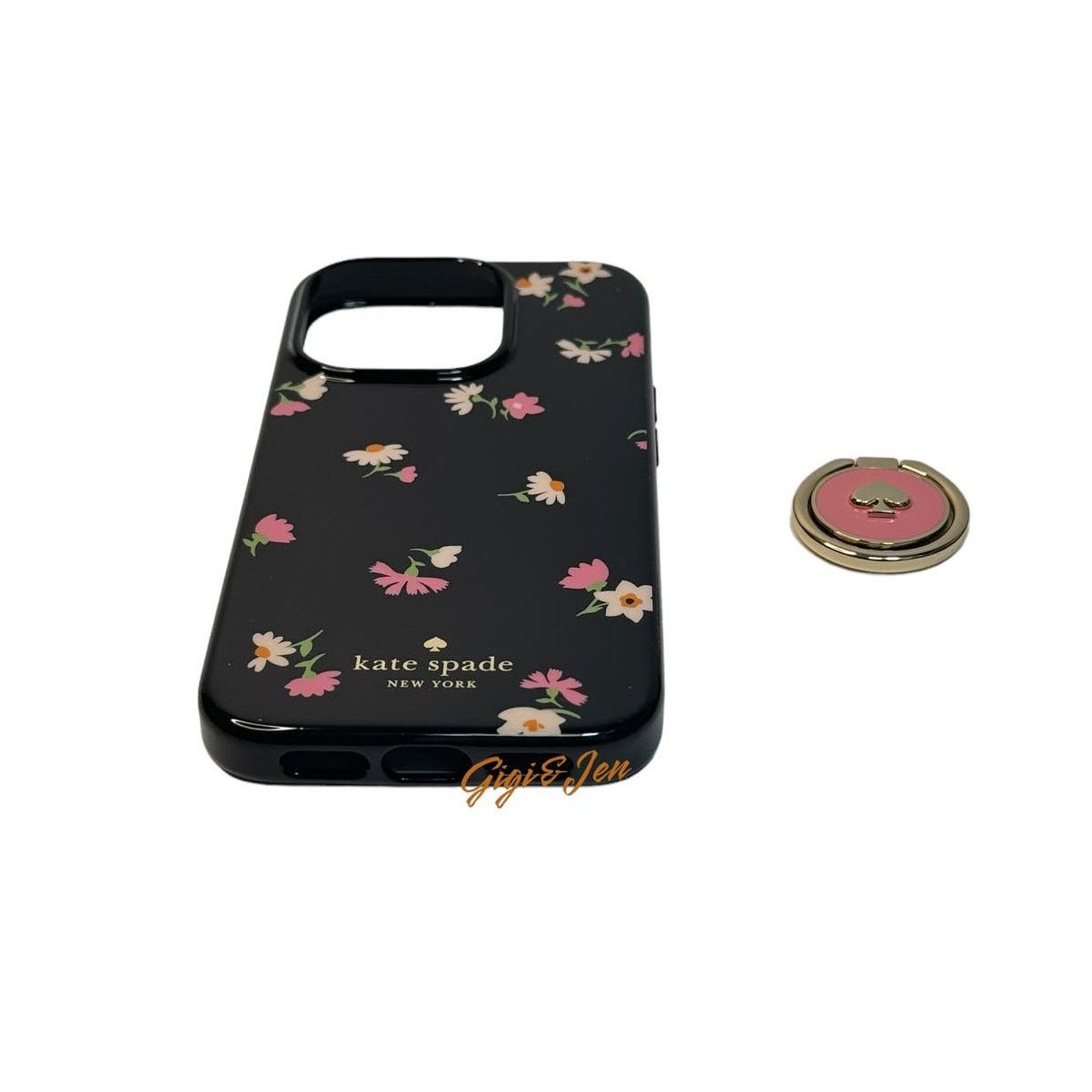 Kate Spade Kate Spade Stability Ring and Case iPhone 15 Pro flower New Size ONE SIZE - 2 Thumbnail