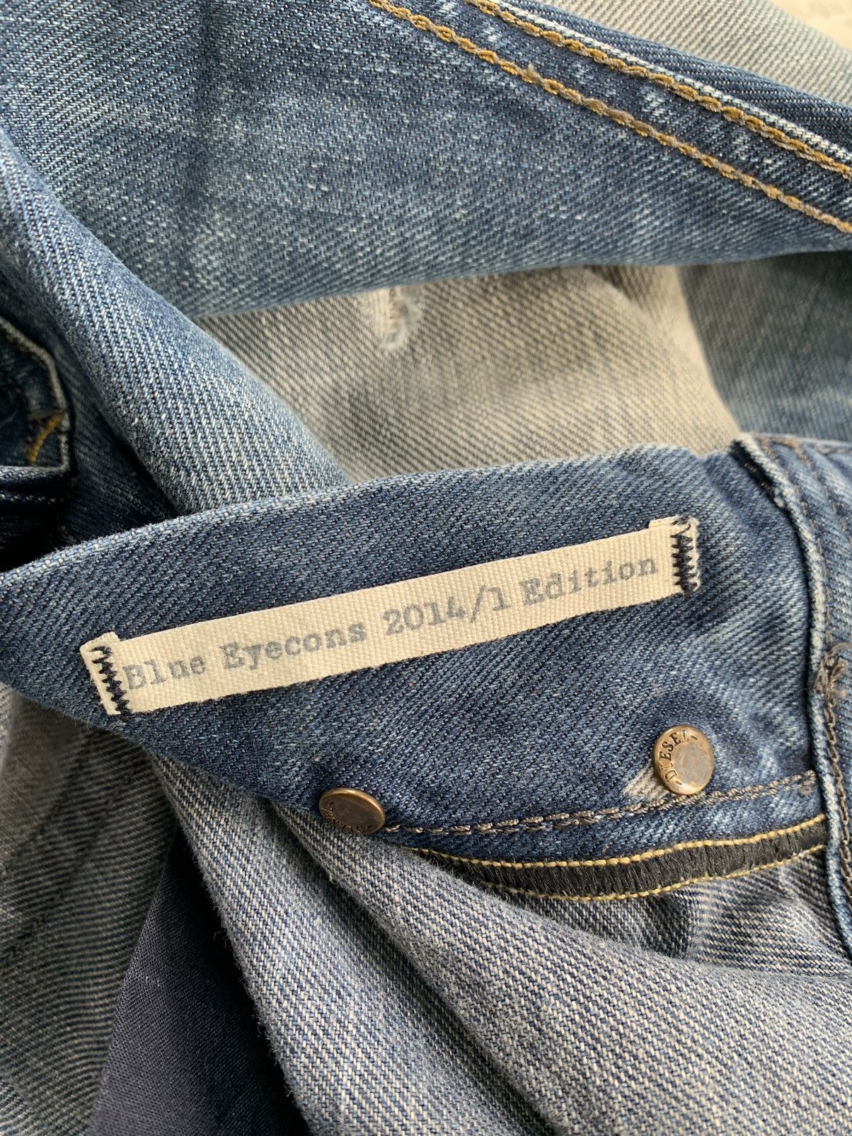 Diesel Distress Diesel Blue Eyecons 2014/1 Edition Denim Pant Size US 35 - 22 Thumbnail
