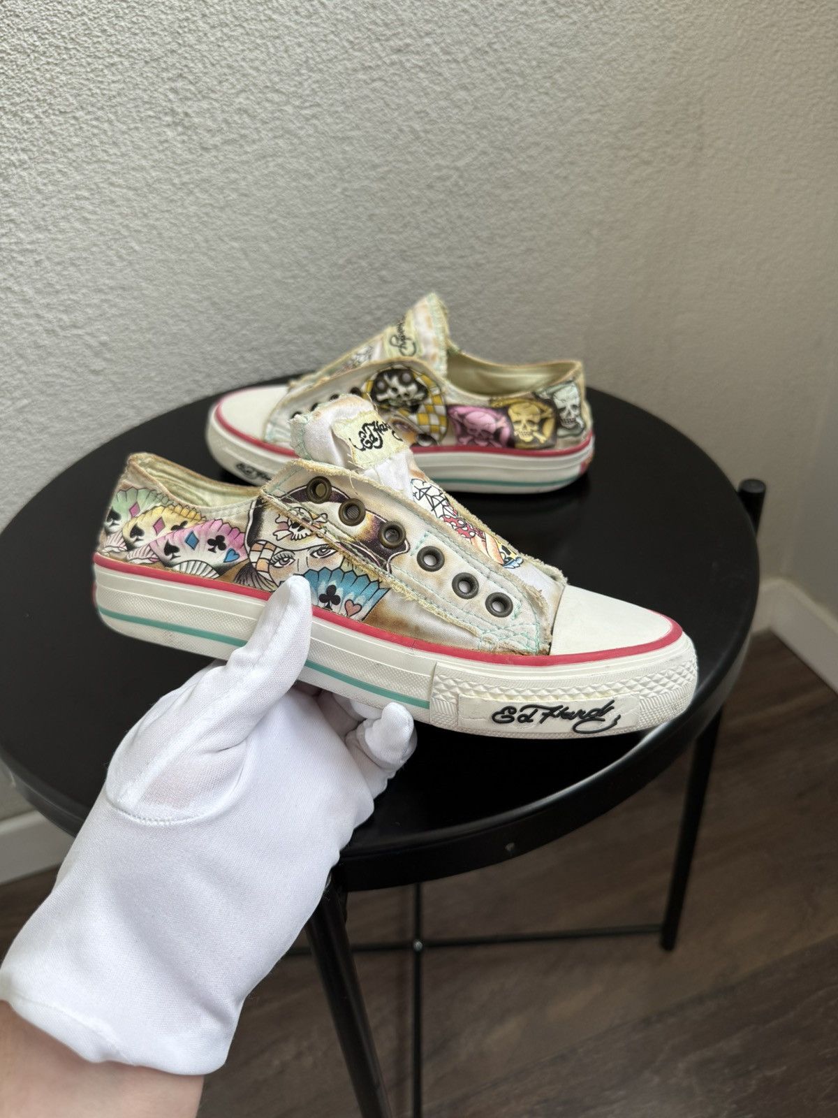 Ed Hardy Ed Hardy Sneakers Tattoo Print Slip-On Size US 6 / IT 36 - 1 Thumbnail