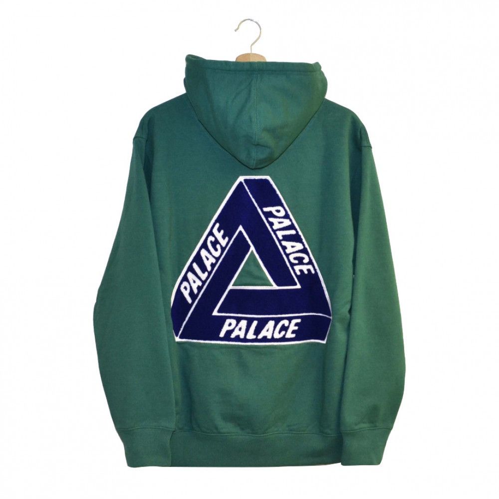 image of Palace Tri-Chenille Hoodie in Green, Men's (Size Large)