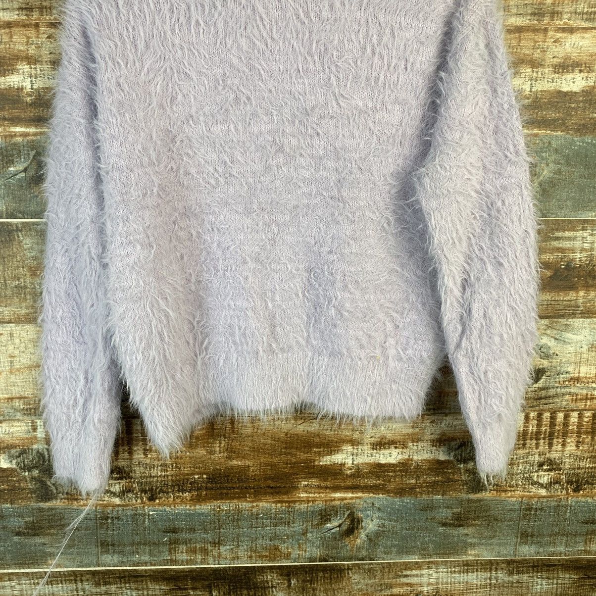Japanese Brand DL Te Chichi Purple Fur shaggy mohair Knitwear #C1083 Size S / US 4 / IT 40 - 14 Thumbnail