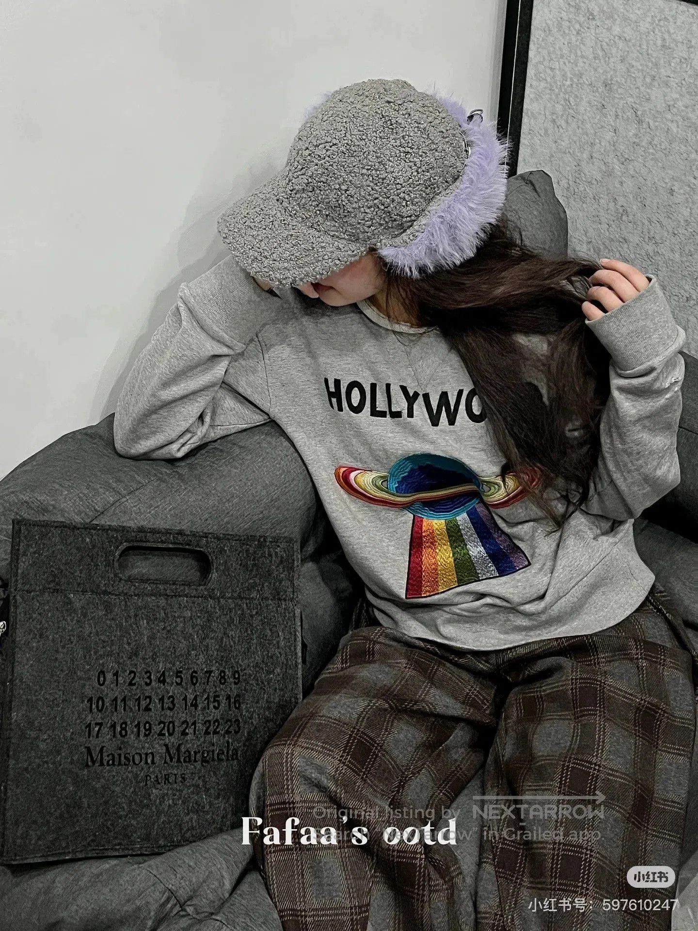 Gucci gucci gray hollywood sweatshirt with rainbow embroidery. Size US S / EU 44-46 / 1 - 8 Thumbnail