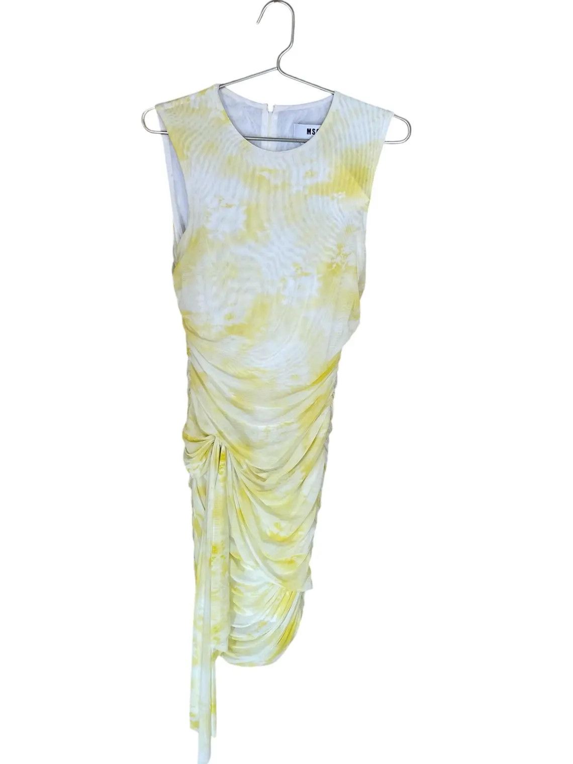 MSGM MSGM Lemon Yellow Midi Dress – Fitted, Runway Archive Size S / US 4 / IT 40 - 2 Thumbnail