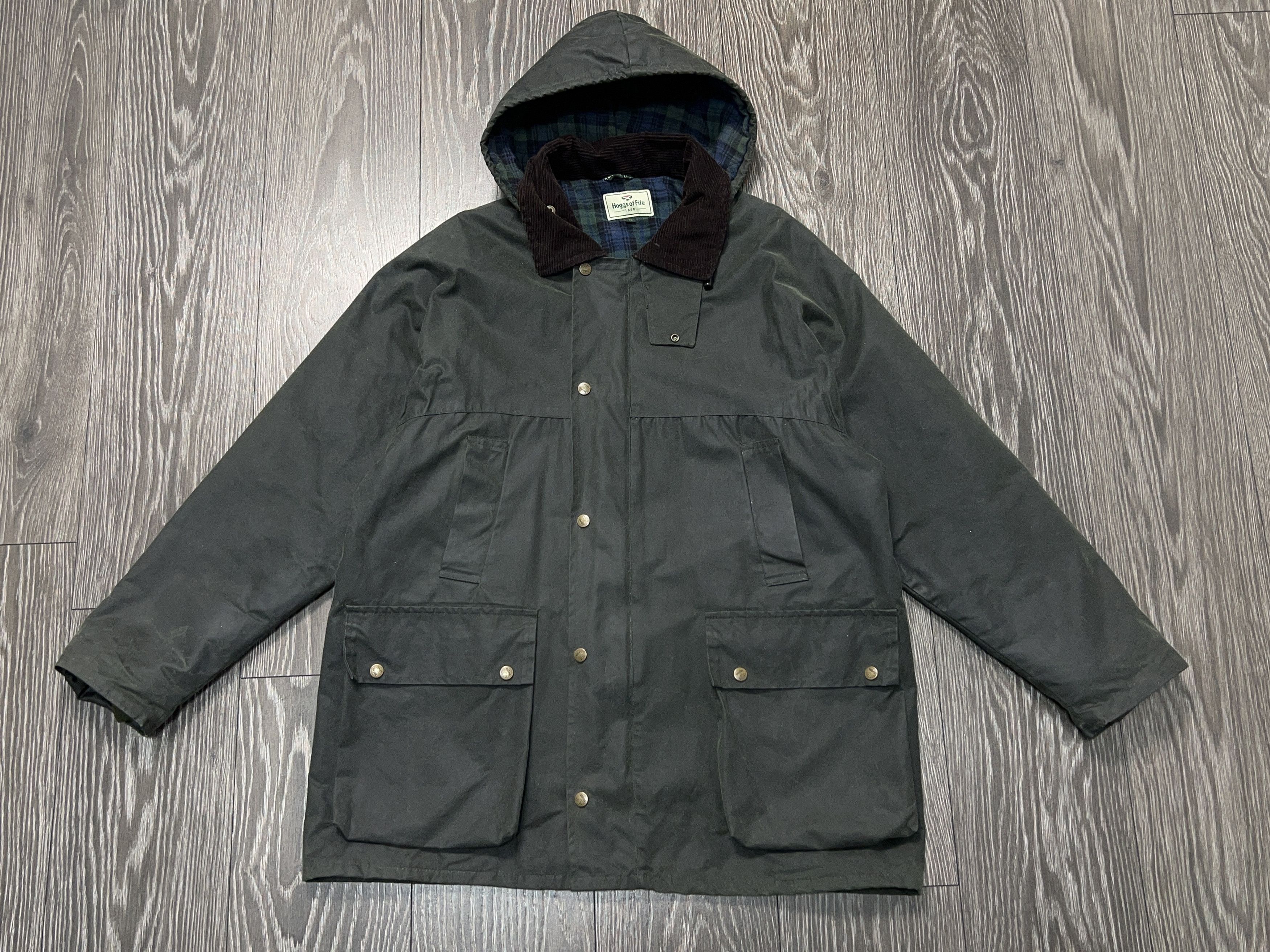 Other Hoggs Of Fife Wax Country Derby Field Jacket Hunting Coat Size US XL / EU 56 / 4 - 1 Thumbnail