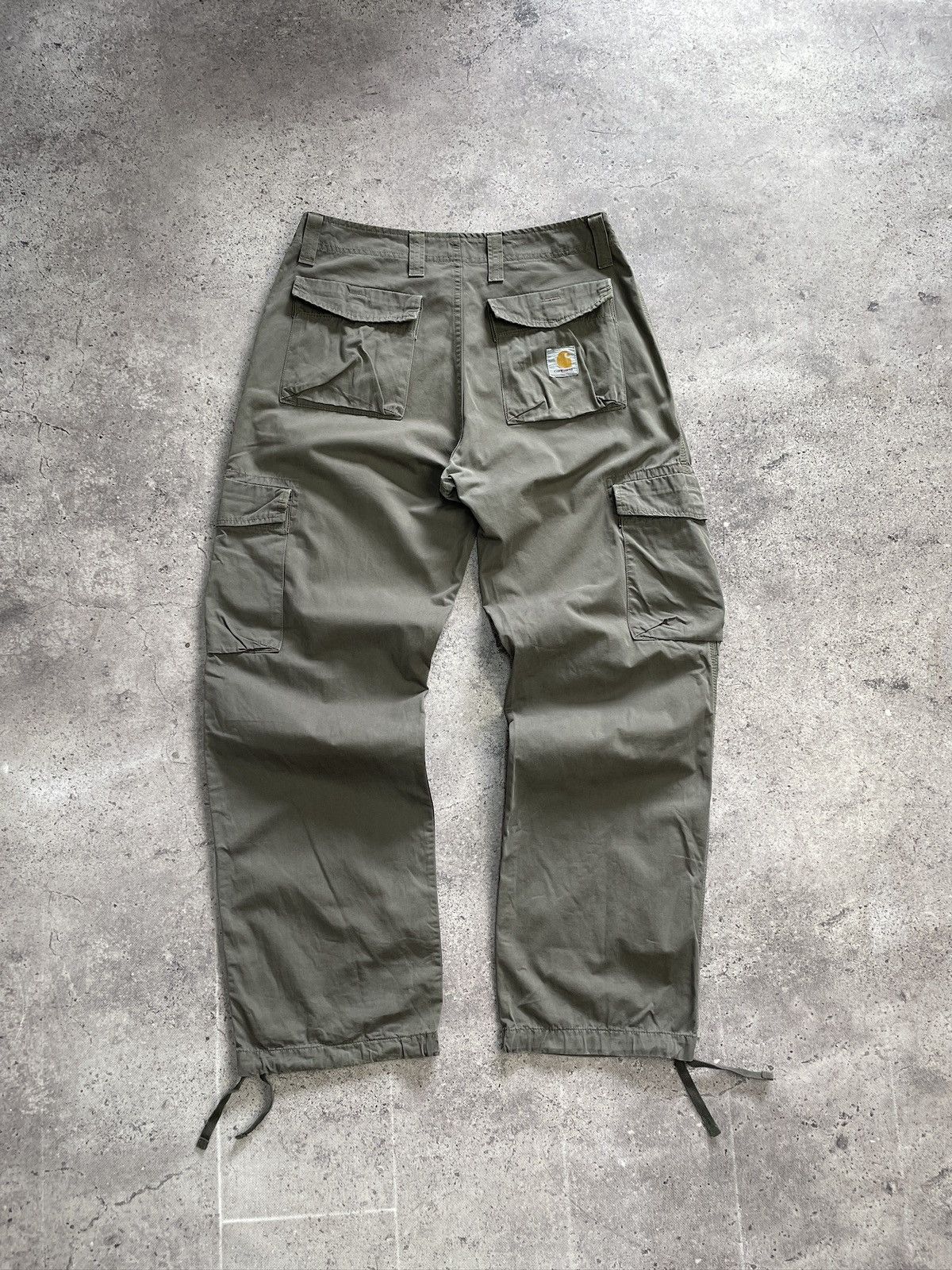 Carhartt × Vintage Vintage Carhartt Cargo Distressed Pants Faded Gray Y2K Size US 33 - 1 Thumbnail