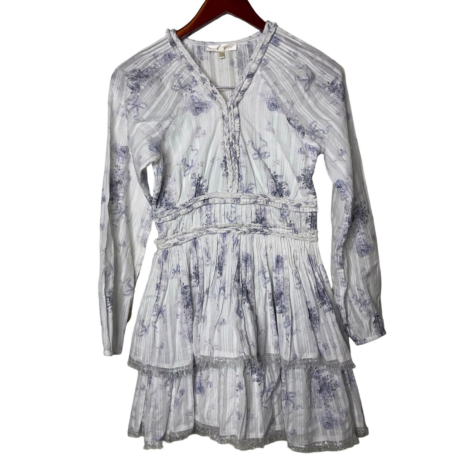 LoveShackFancy LoveShakeFancy Ling Sleeve Finch Mini Dress sz 0 Size XS / US 0-2 / IT 36-38 - 2 Thumbnail