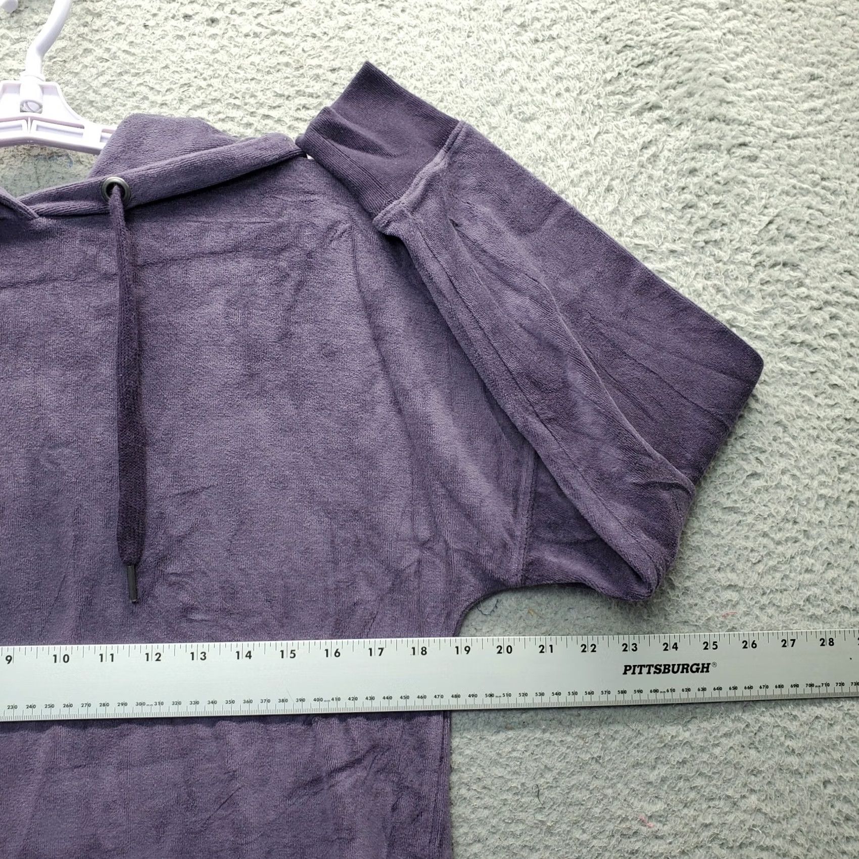 Vintage Aéropostale Velour Pullover Hoodie Women XS Purple Cotton Long Sleeve Drawstring Hoodie Women XS Purple Velour Pullover COTTON Long Sleeve Size XS / US 0-2 / IT 36-38 - 4 Thumbnail