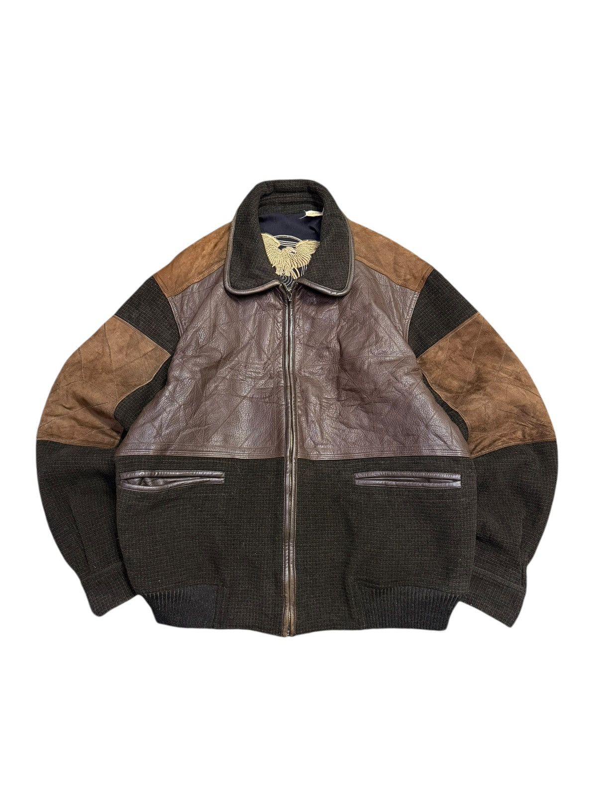 Vintage Vintage Luxury Umberto Bilancioni Bomber Jacket Half Skin Size US M / EU 48-50 / 2 - 1 Thumbnail