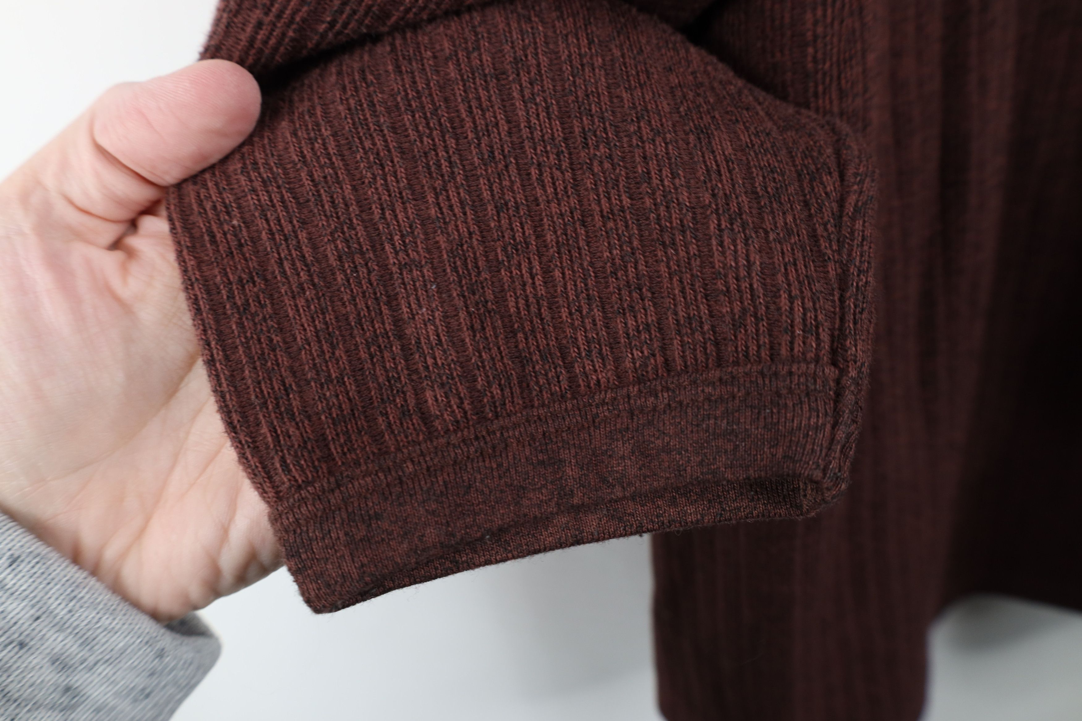 Vintage Vintage 90s Streetwear Blank Ribbed Knit Long Sleeve T-Shirt Size US L / EU 52-54 / 3 - 6 Thumbnail