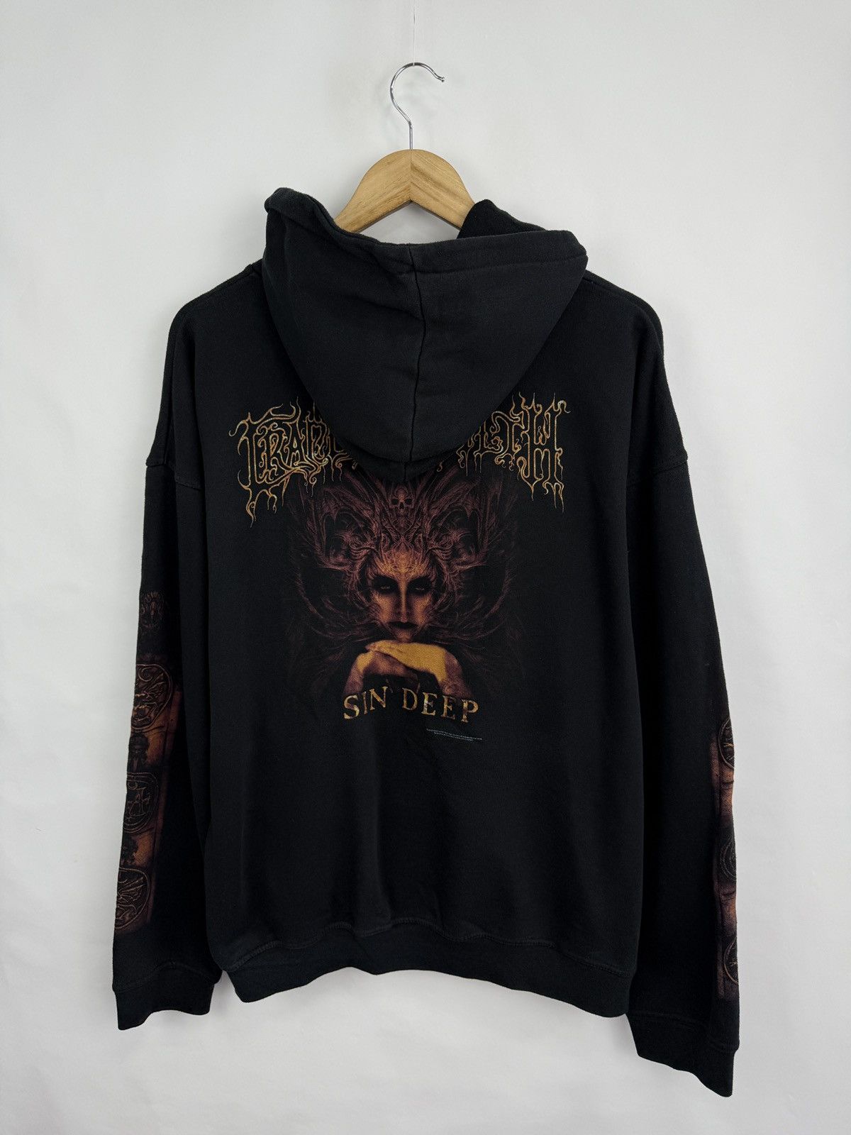 Band Tees 🇬🇧 Vintage 2000 Cradle Of Filth Sin Deep Hoodie Extreme Metal Size US XL / EU 56 / 4 - 10 Thumbnail