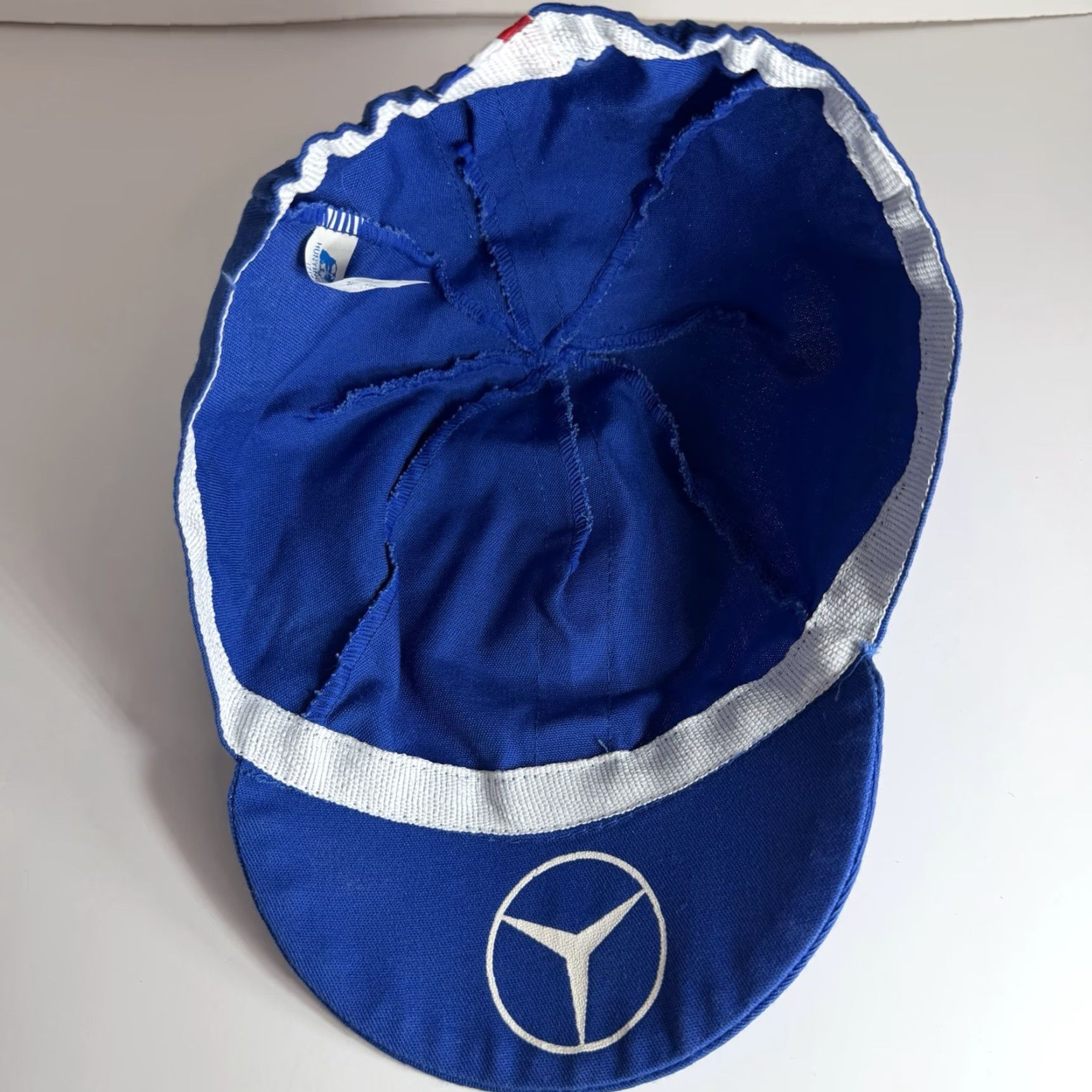 Kapital VINTAGE NY NY City Marathon Short Brim Hat Blue 1988 Mercedes-Benz USA Made Cap It All Men Baseball Cap One Size Cotton Canvas Lightweight Size US 35 - 7 Thumbnail