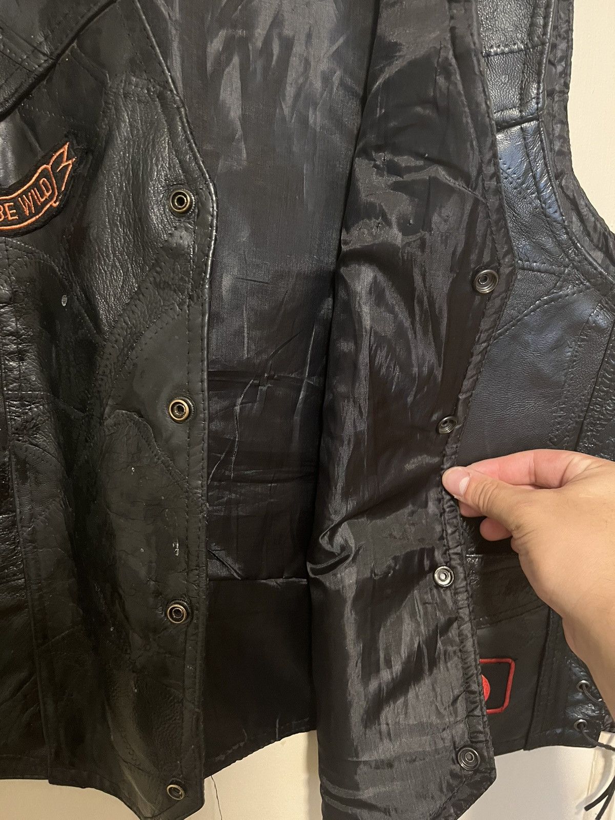 Harley Davidson Vintage Patchwork Biker Leather Vest Size US XL / EU 56 / 4 - 4 Thumbnail