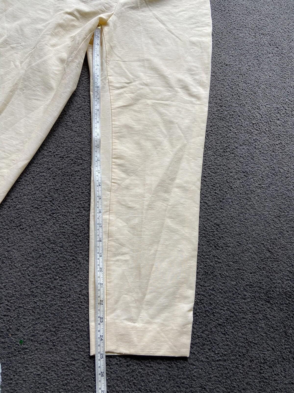 Designer Anthea Crawford Capri Pant Lemon Zip Cropped - Size 8 (001 Size 27" / US 4 / IT 40 - 8 Thumbnail