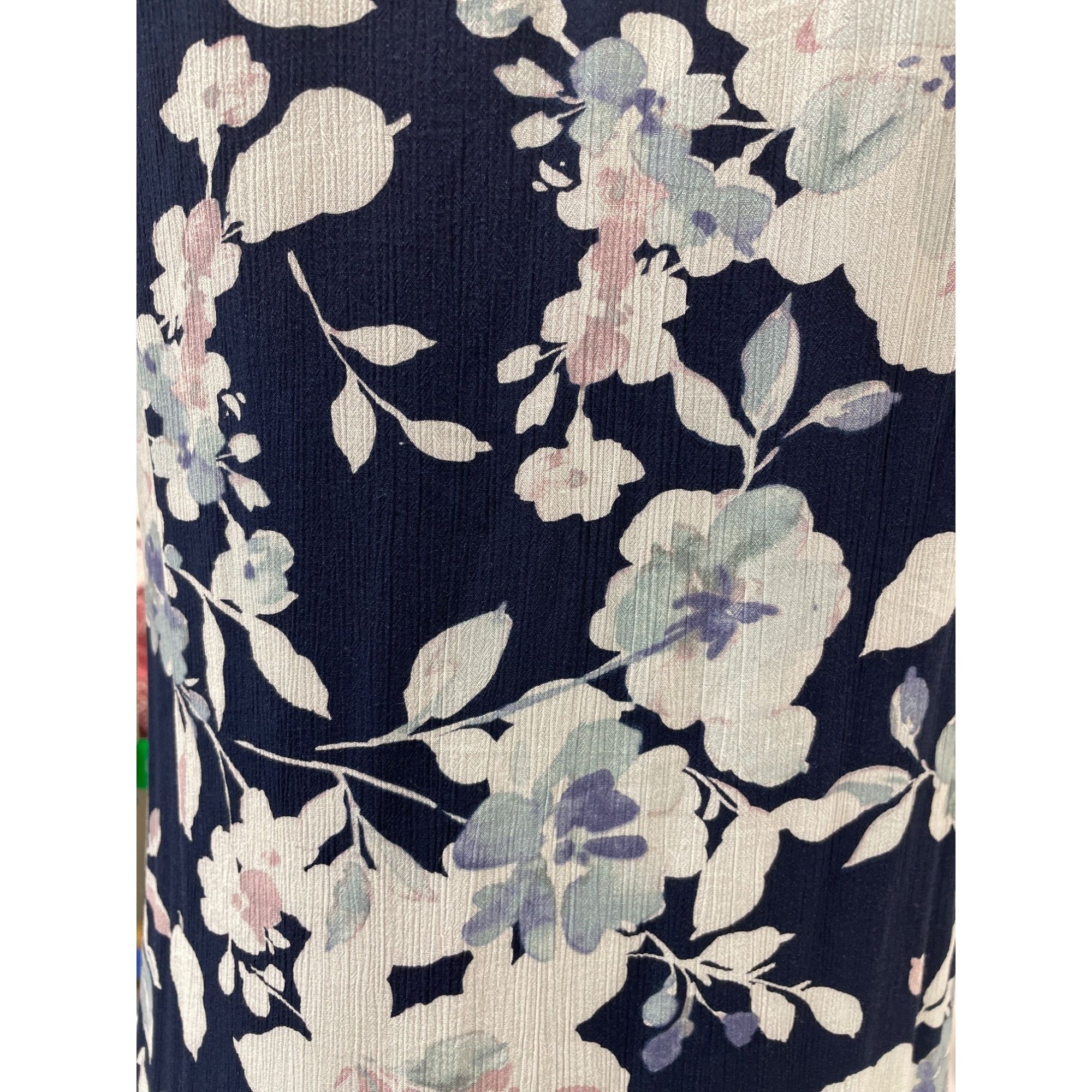 Other J Jill Women's Navy Floral Sleeveless Dress Size XS Petite N Size XS / US 0-2 / IT 36-38 - 3 Thumbnail