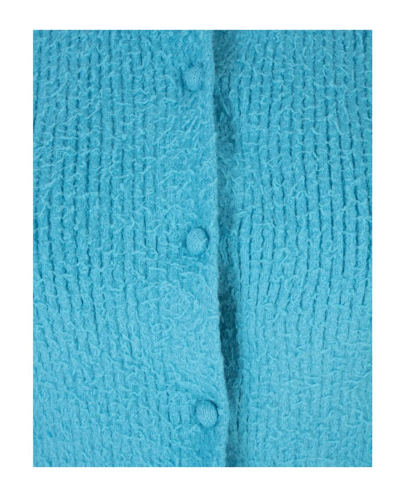 Balenciaga o1y0625 Cardigan in Turquoise Size XS / US 0-2 / IT 36-38 - 3 Thumbnail
