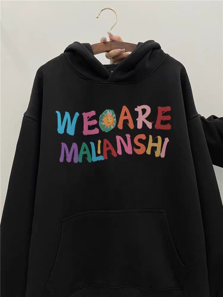Designer × Japanese Brand Hip Hop Graffiti Letter Print Loose Hooded Sweatshirt Size US L / EU 52-54 / 3 - 2 Thumbnail
