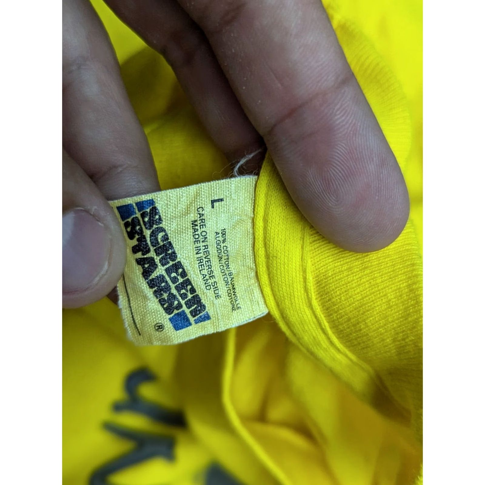 Vintage Screen Stars Vintage Single Stitch T-Shirt Size L Yellow Mens Short Sleeve Cotton Canvas 90s Fruits B-Young Size US L / EU 52-54 / 3 - 7 Thumbnail