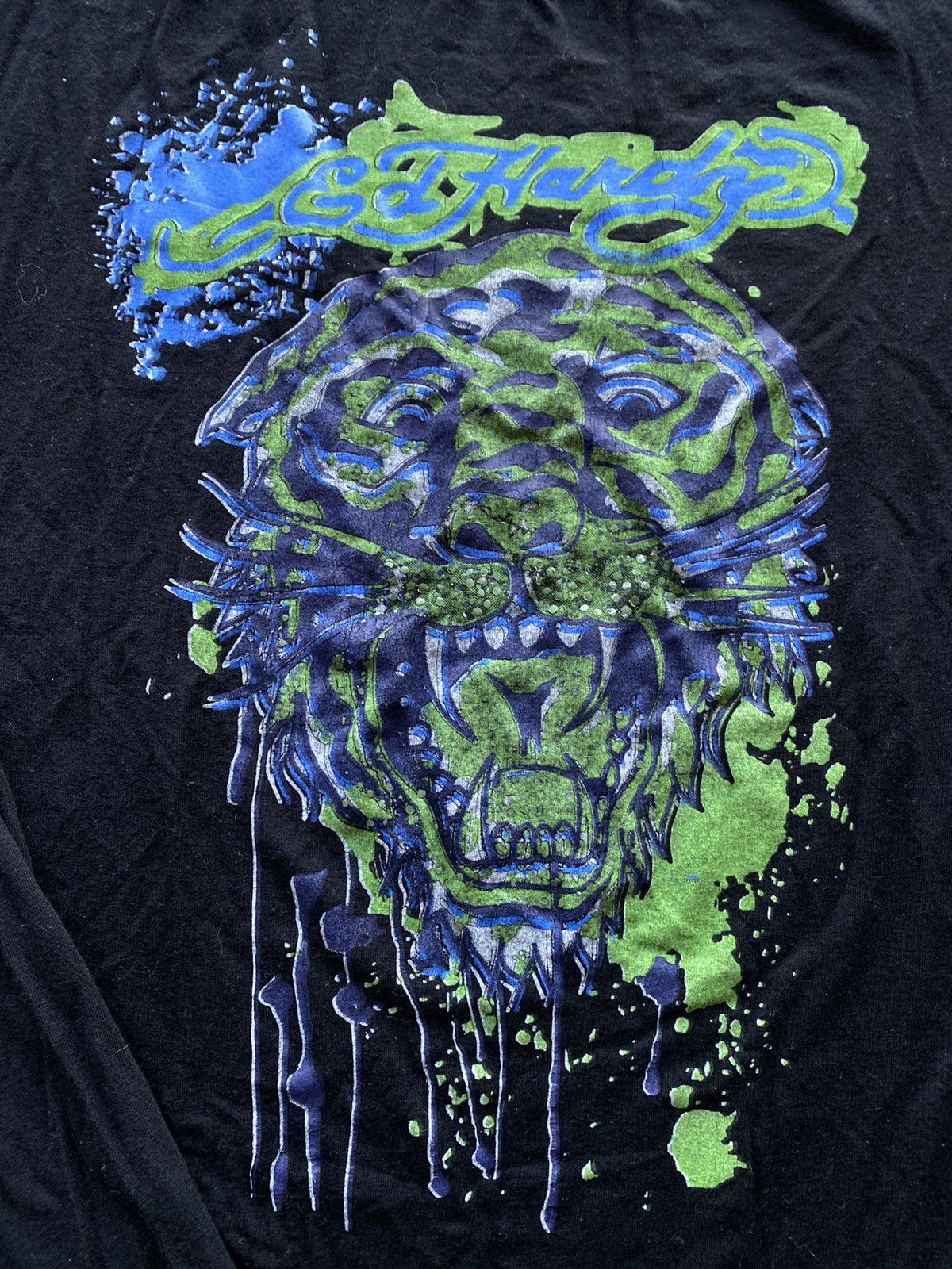 Ed Hardy × Vintage Vintage Y2K Ed Hardy Made In USA Longsleeve T Shirt Big Logo Size US L / EU 52-54 / 3 - 4 Thumbnail
