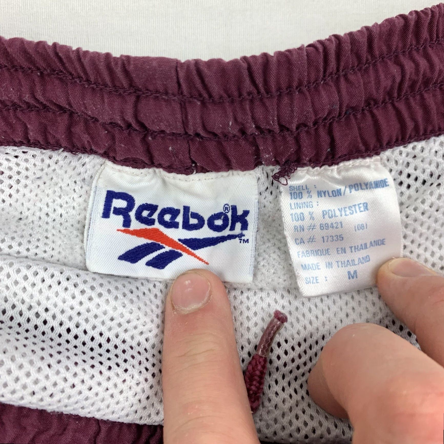 Reebok Vintage Reebok Swim Trunks Adult Medium Red Swimsuit Spellout 90s Shorts Beach Size US 31 - 5 Thumbnail