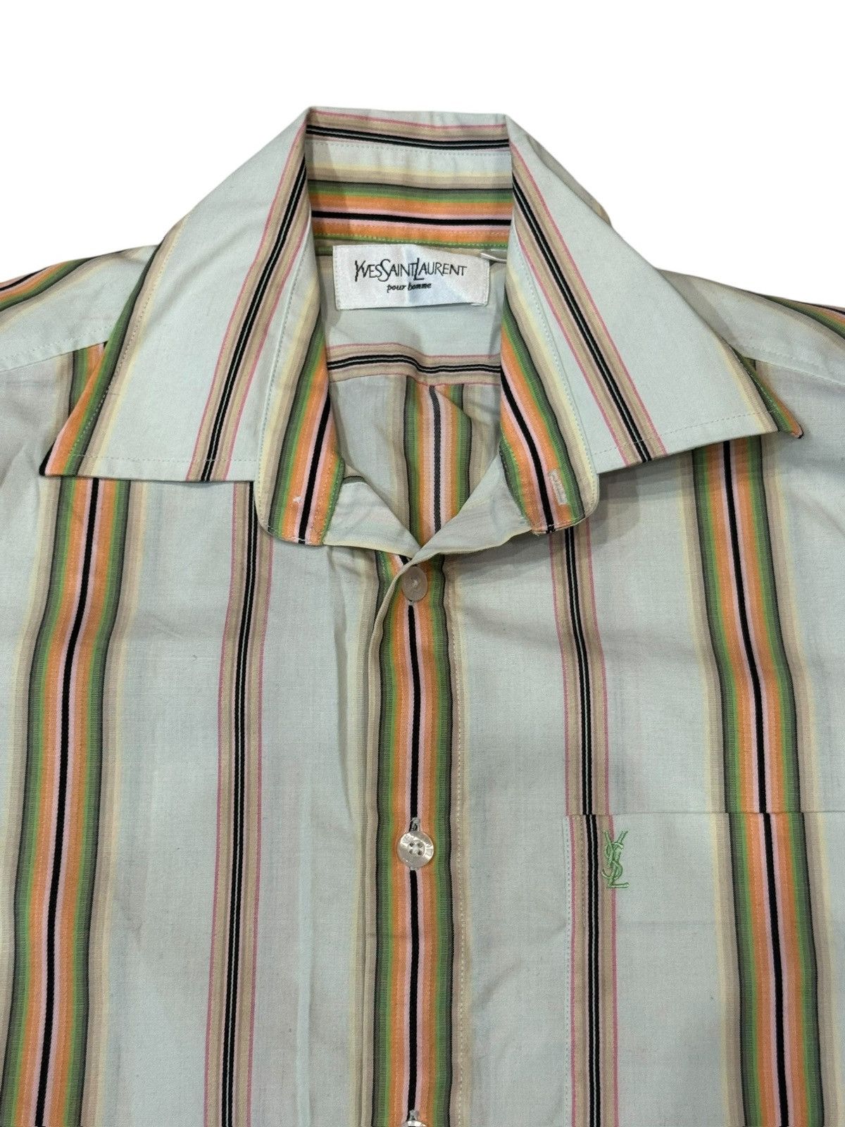 Yves Saint Laurent YSL Yves Saint Laurent Button Down Shirt Small Size US S / EU 44-46 / 1 - 9 Thumbnail