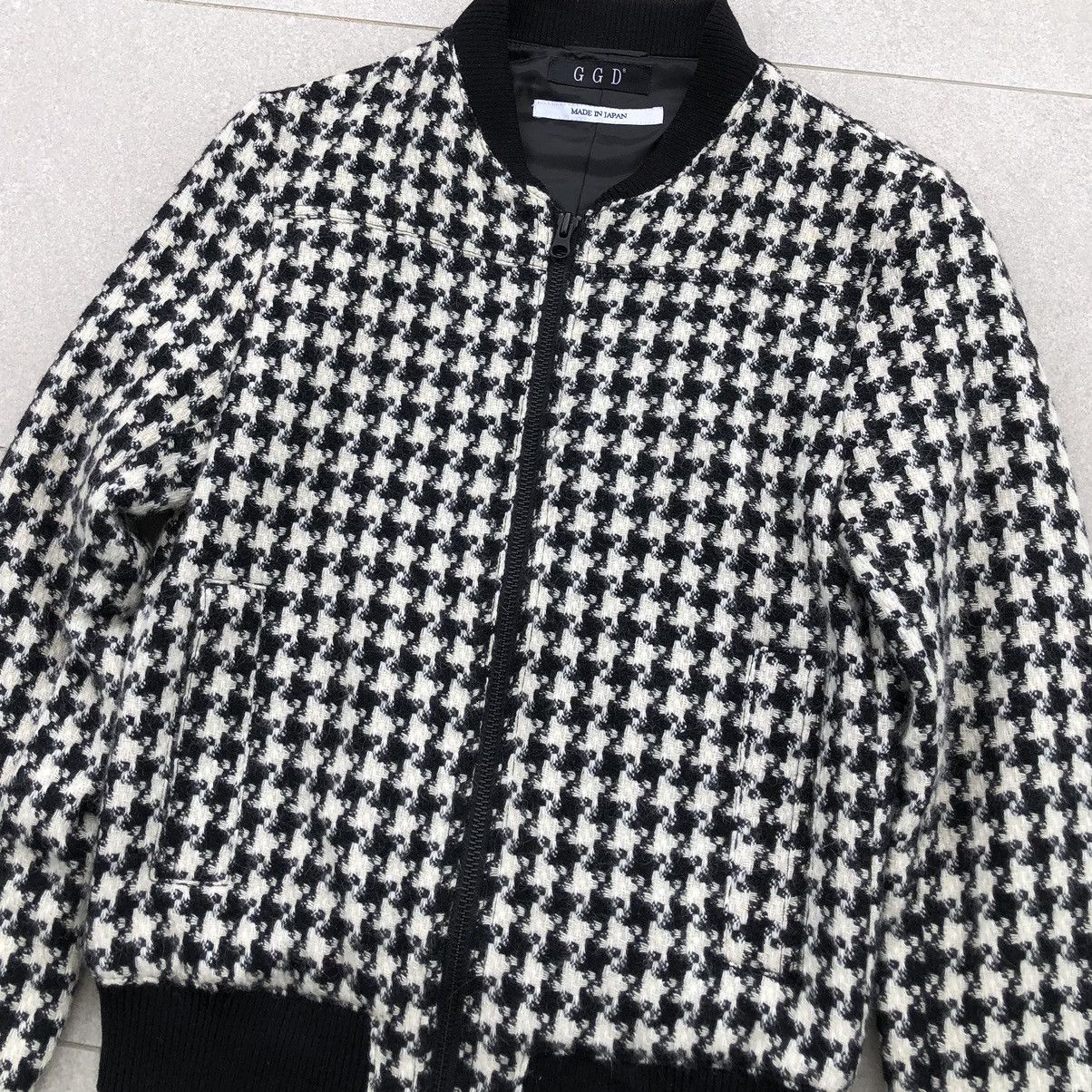 Japanese Brand Japanese Brand GGD Houndstooth Bomber Jacket In Black/white Size S / US 4 / IT 40 - 6 Thumbnail